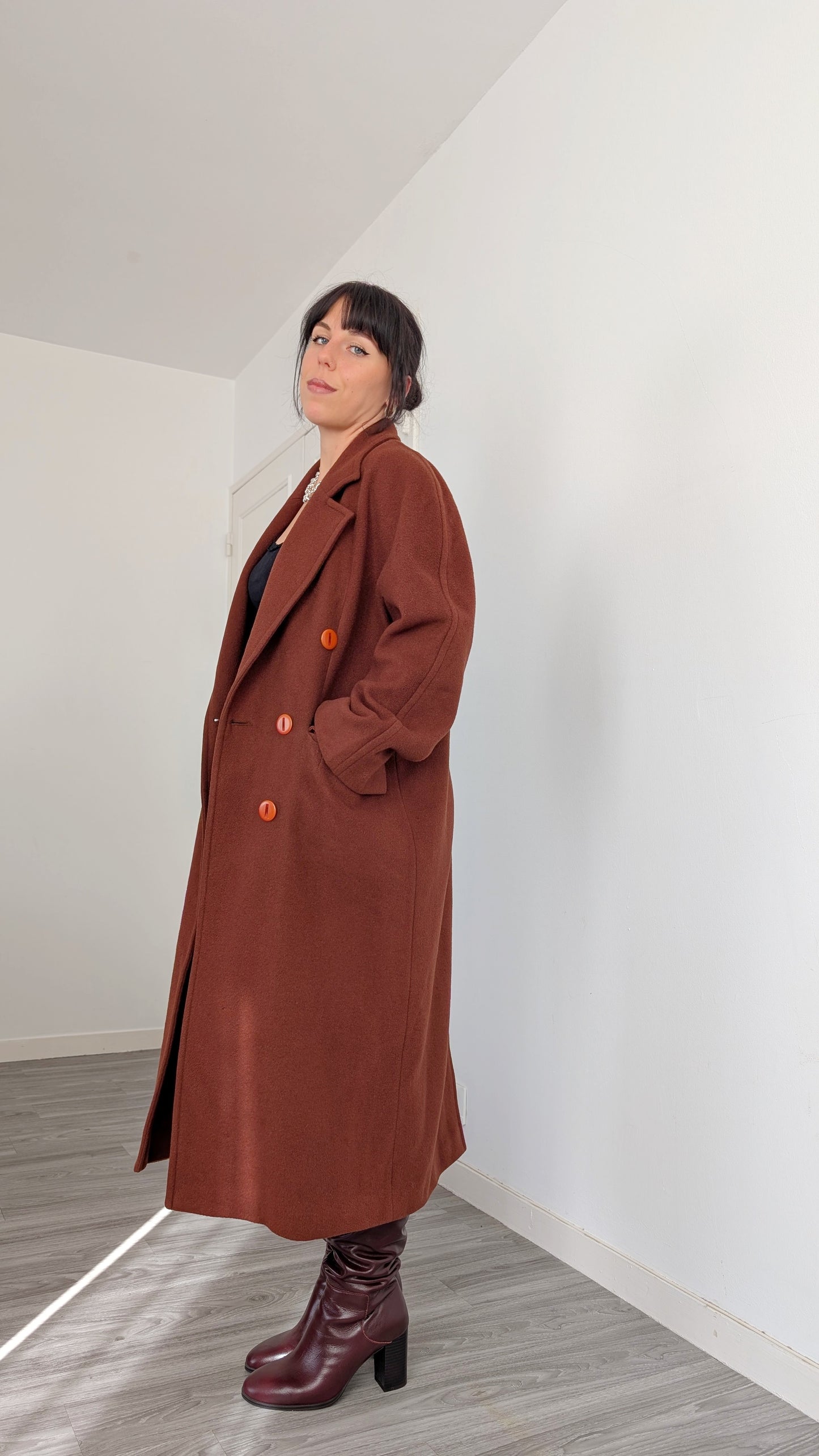 Manteau laine 80s T38-40