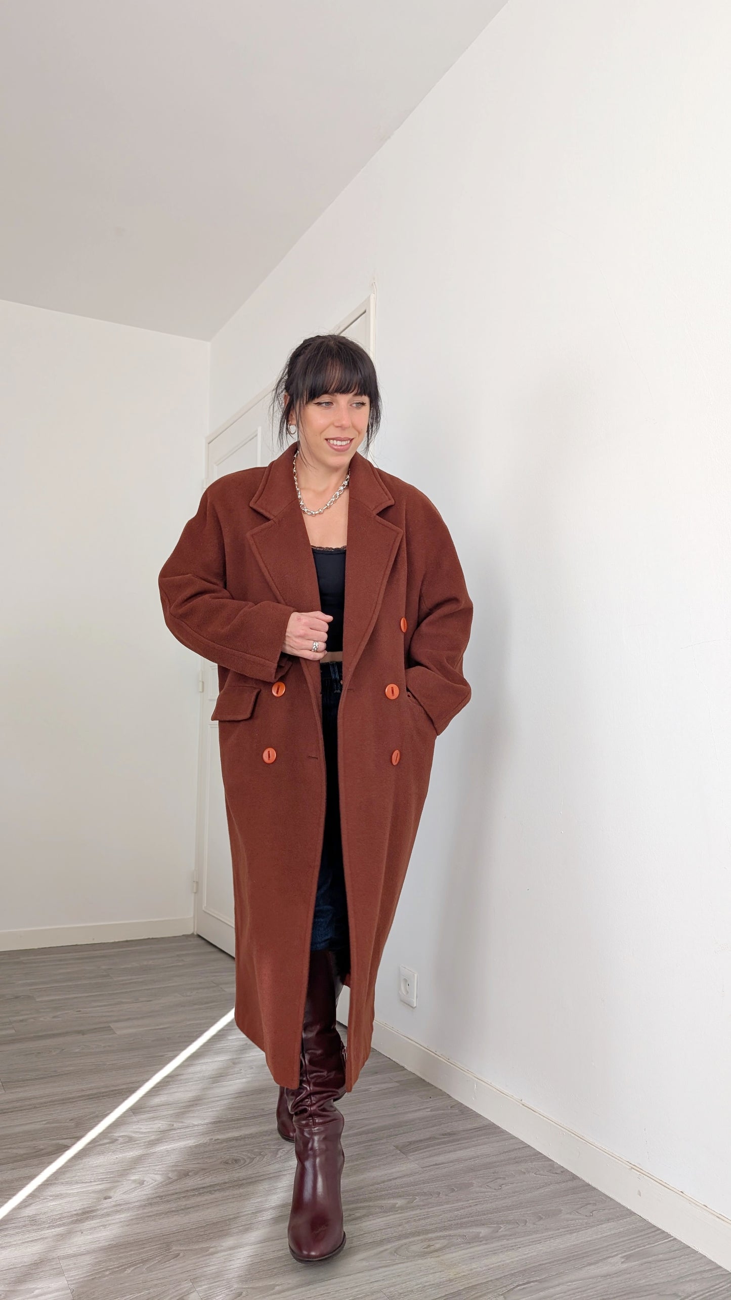 Manteau laine 80s T38-40