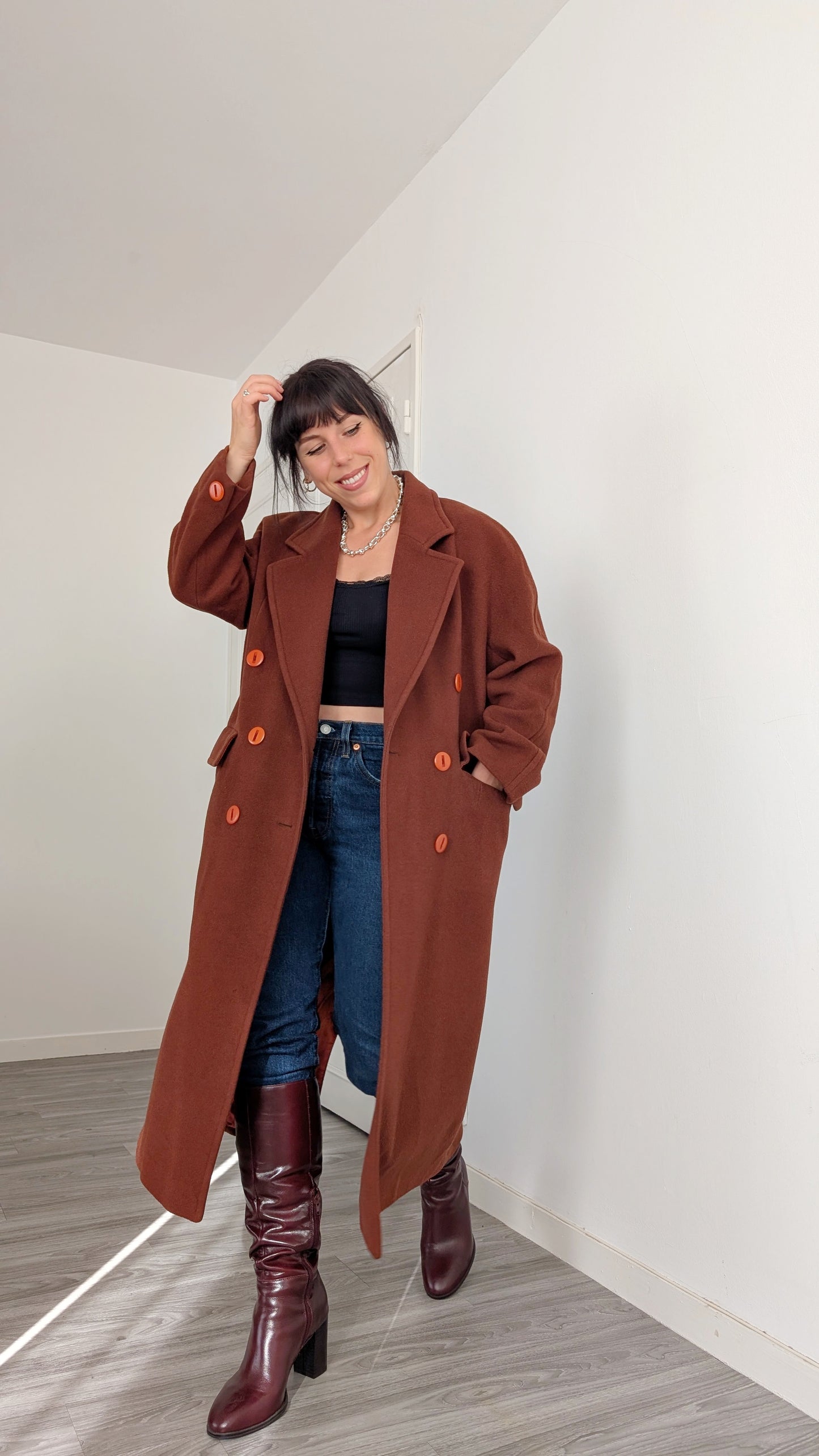 Manteau laine 80s T38-40