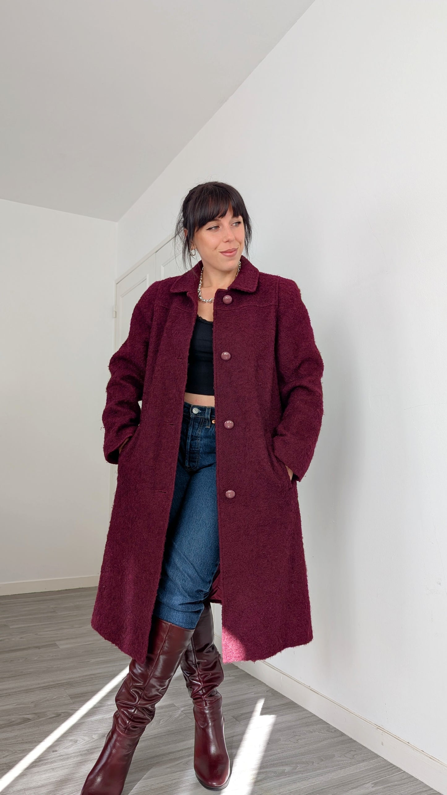 Manteau laine 70s T38