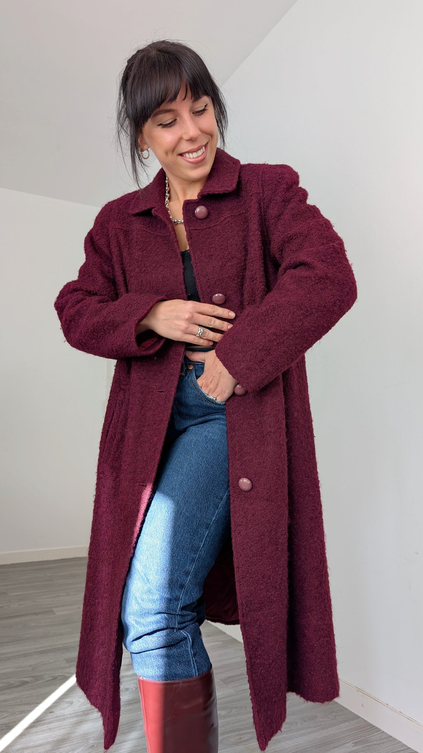 Manteau laine 70s T38