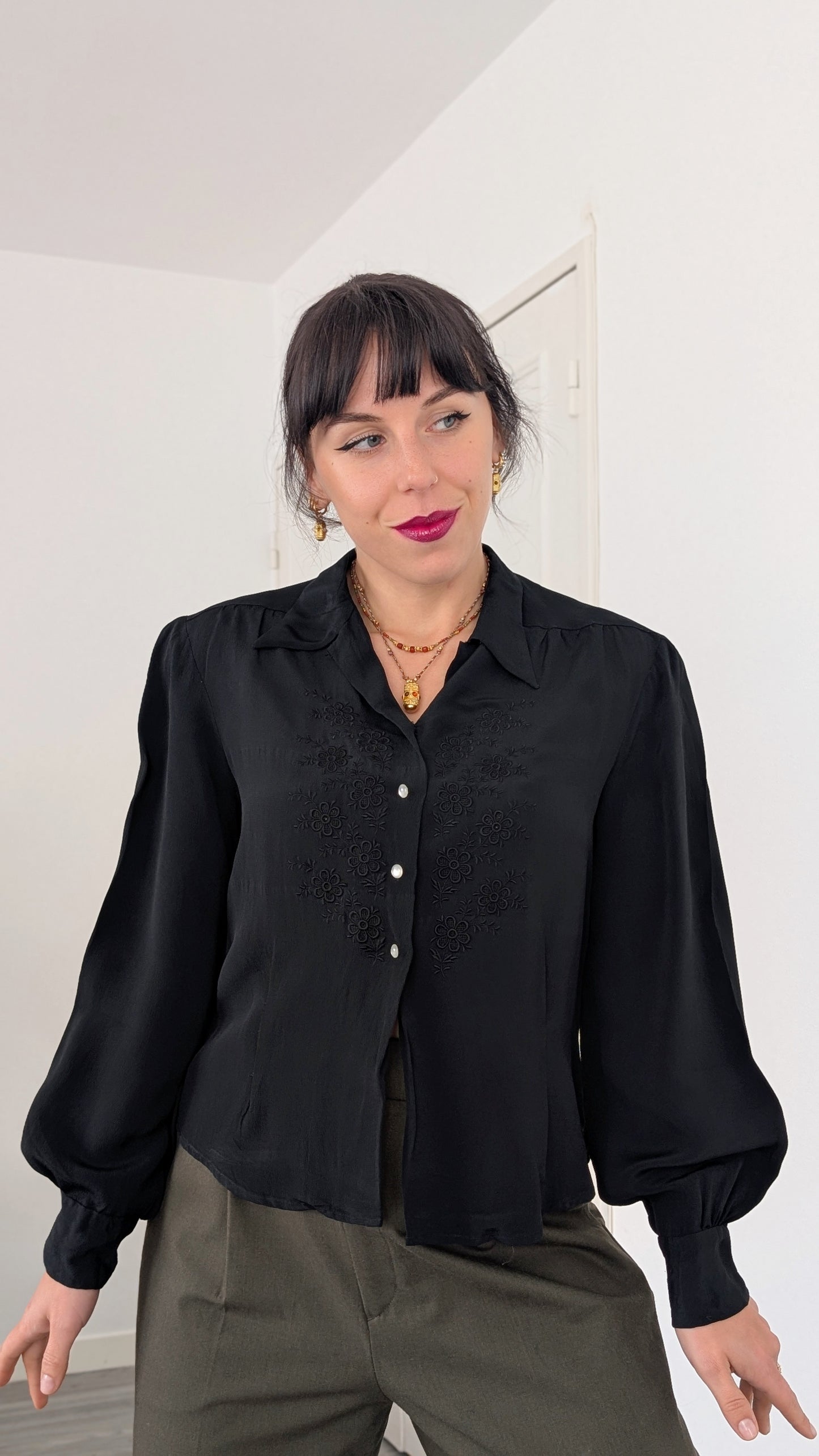 Blouse 50s viscose T36-38