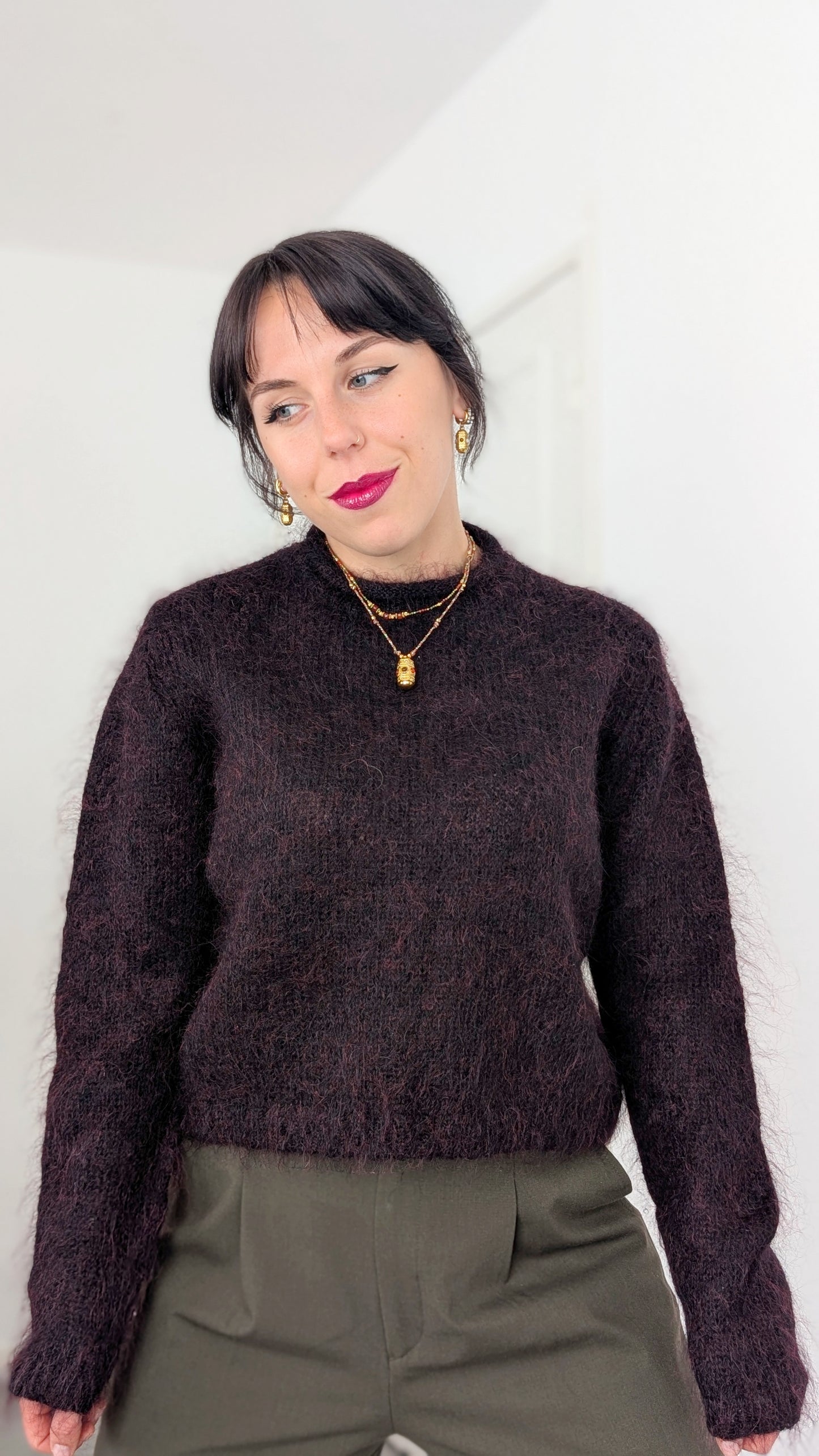 Pull mohair et laine T40-42