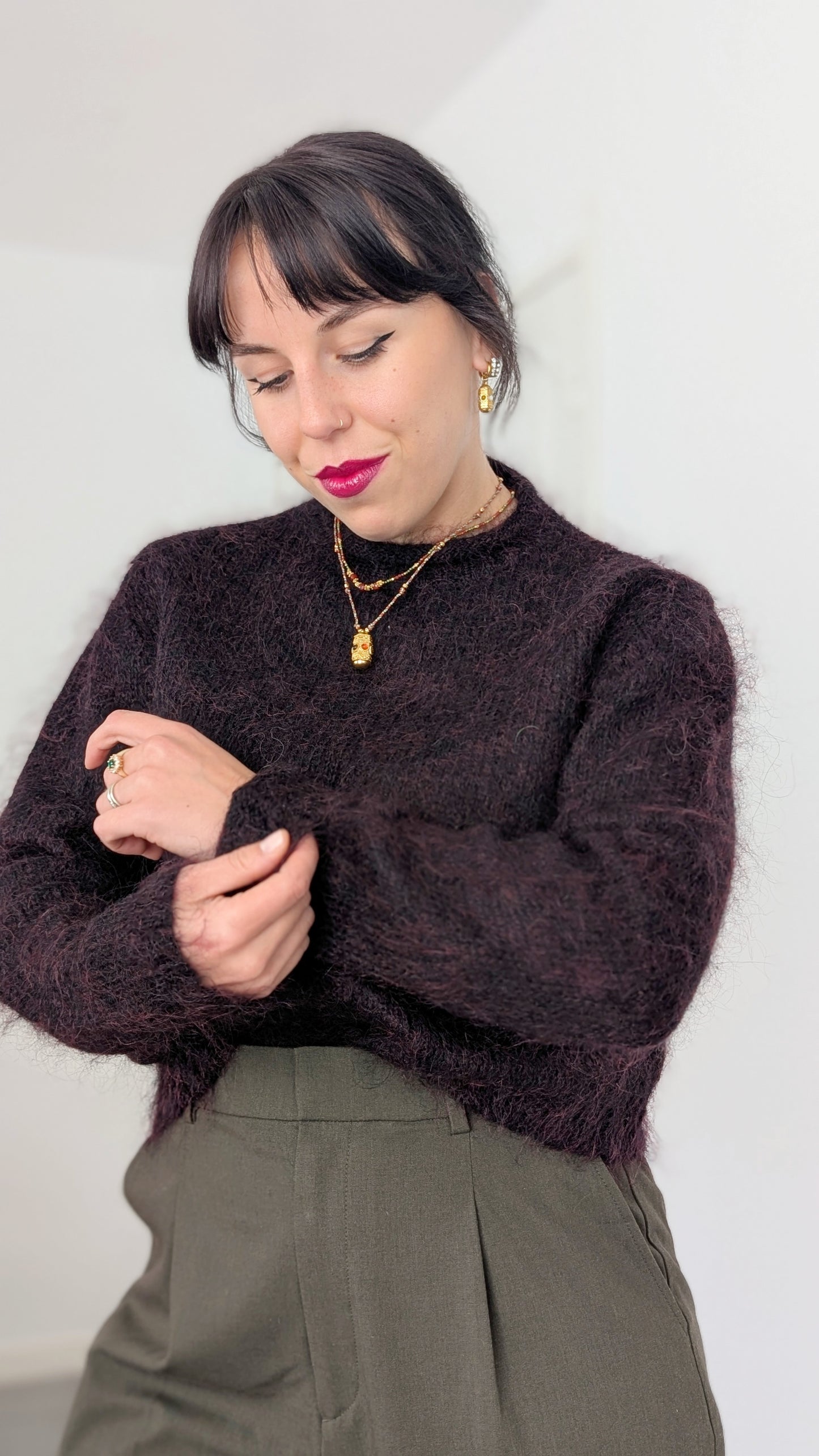 Pull mohair et laine T40-42