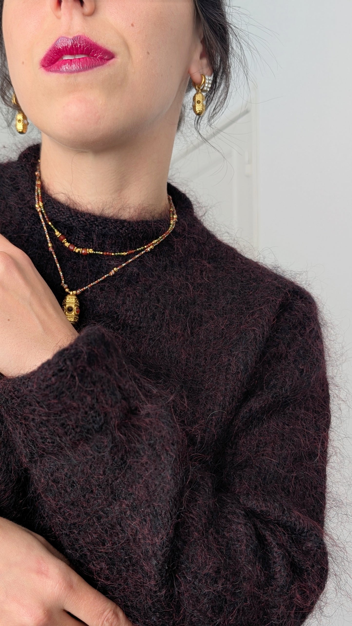 Pull mohair et laine T40-42