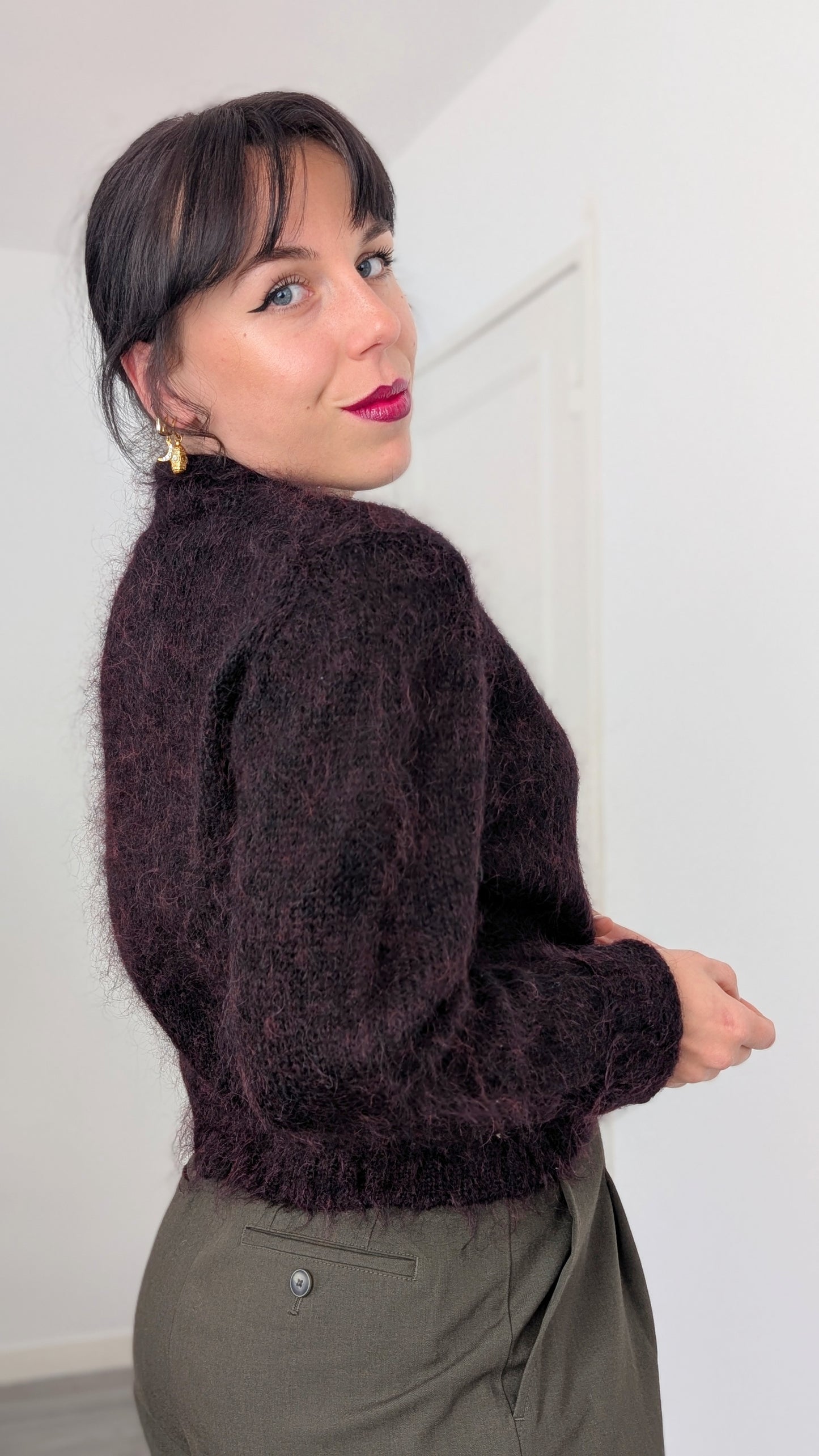 Pull mohair et laine T40-42