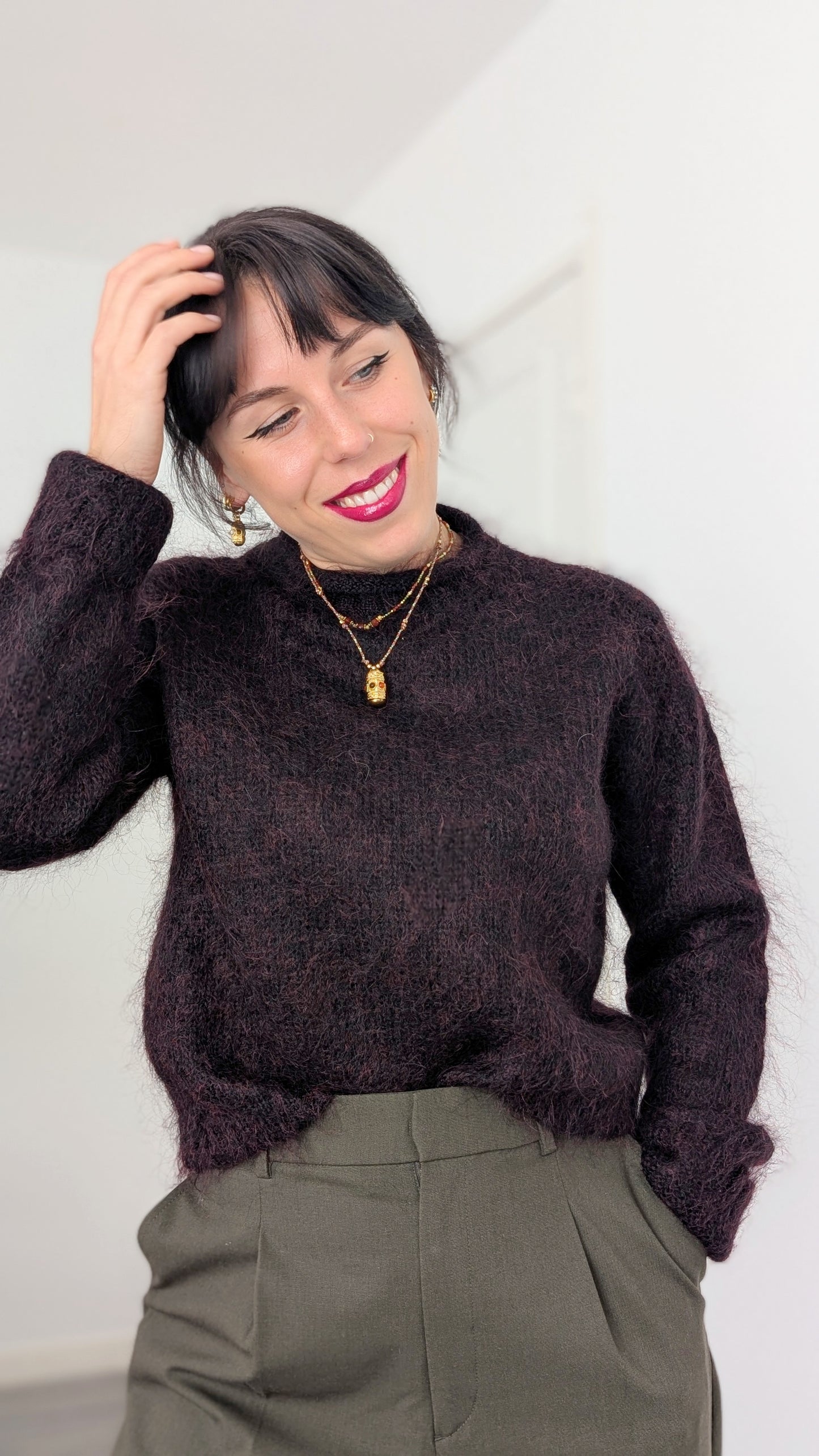 Pull mohair et laine T40-42