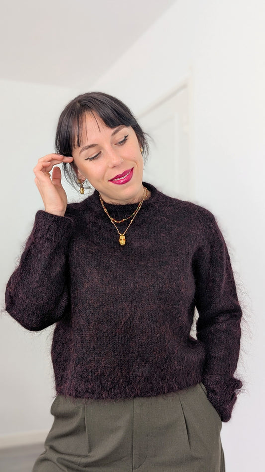 Pull mohair et laine T40-42