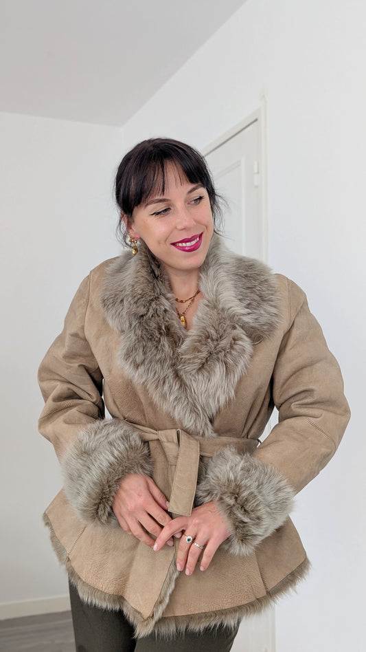 Manteau agneau retourné T40