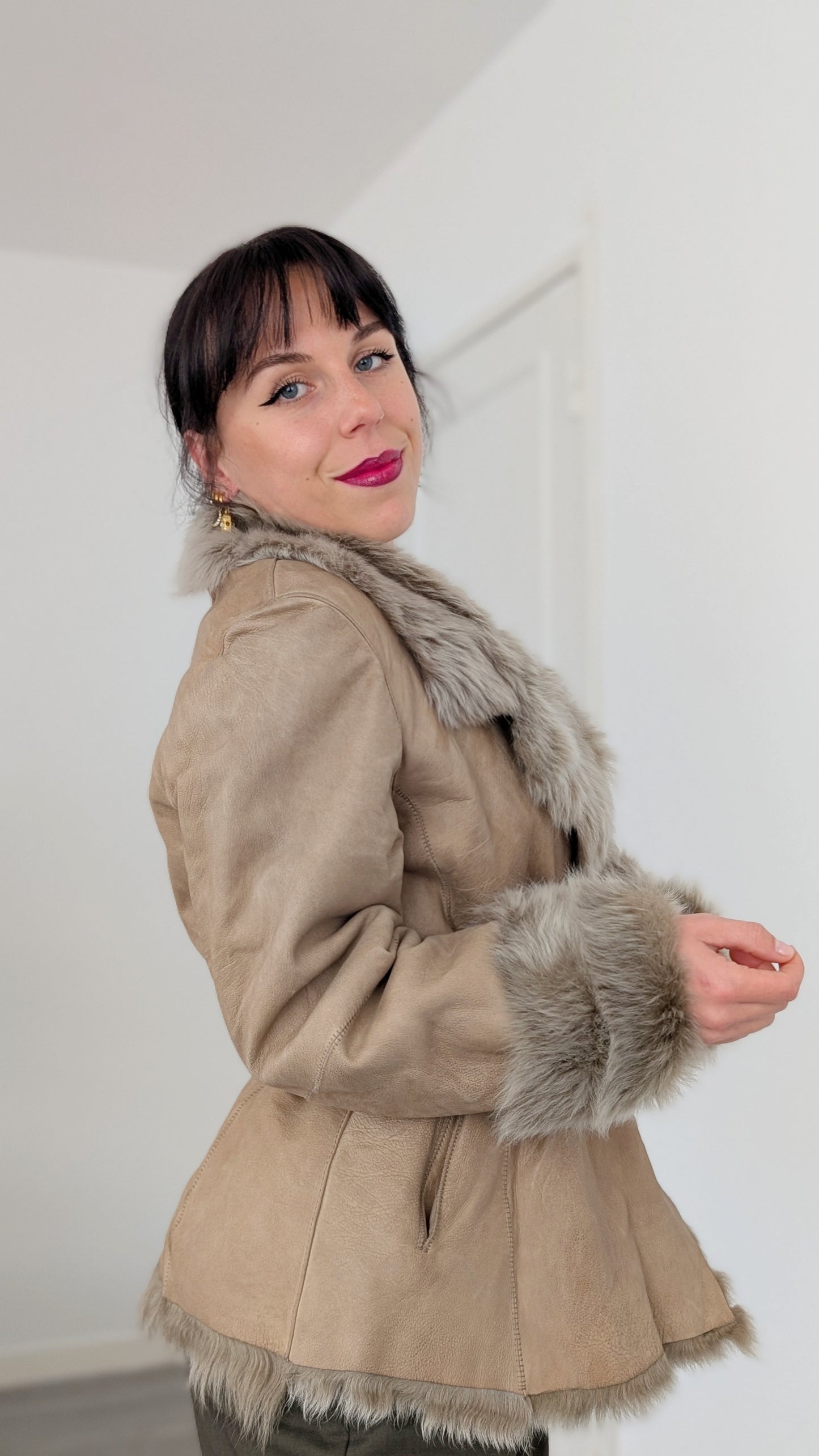 Manteau agneau retourné T40