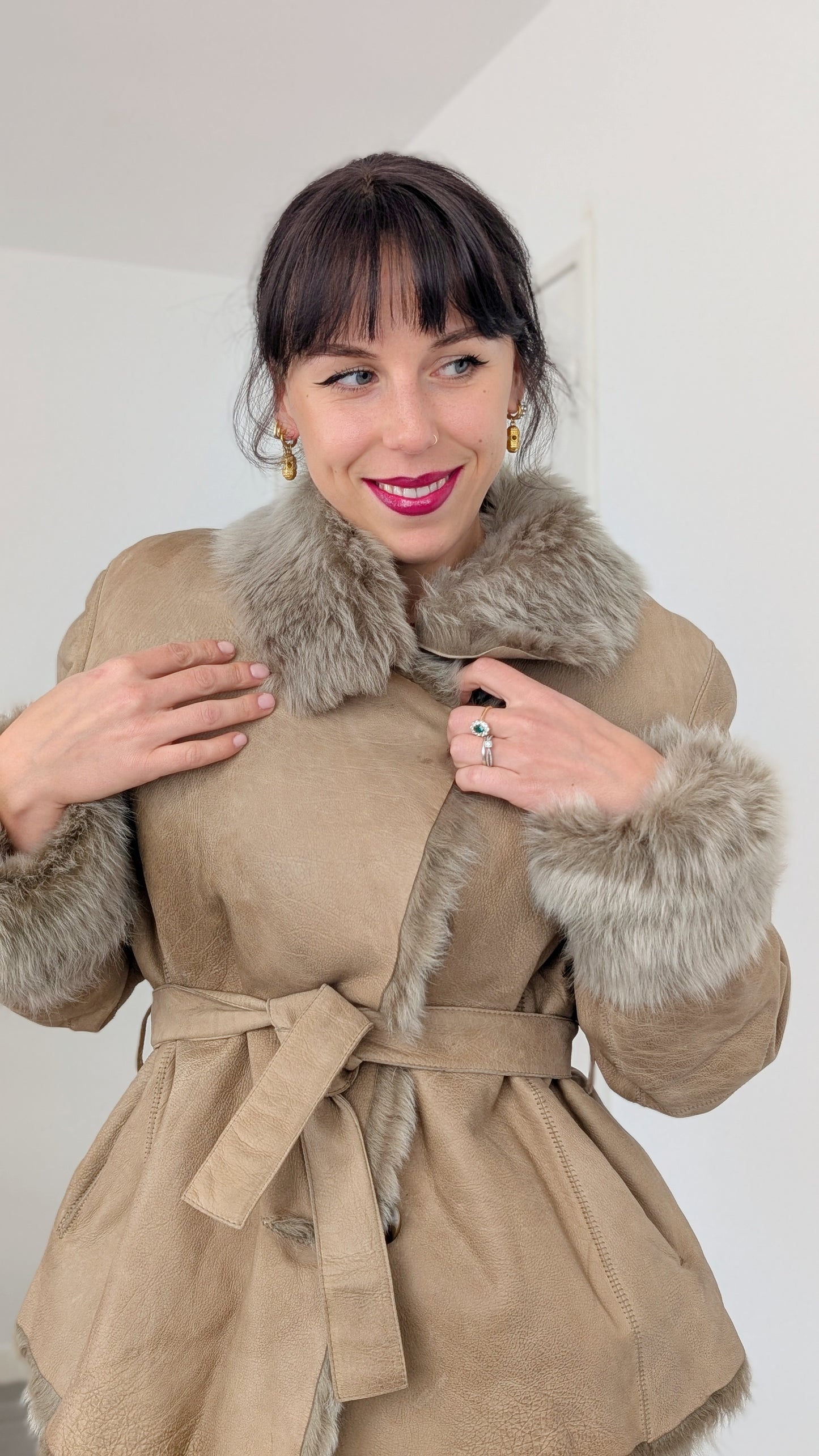 Manteau agneau retourné T40