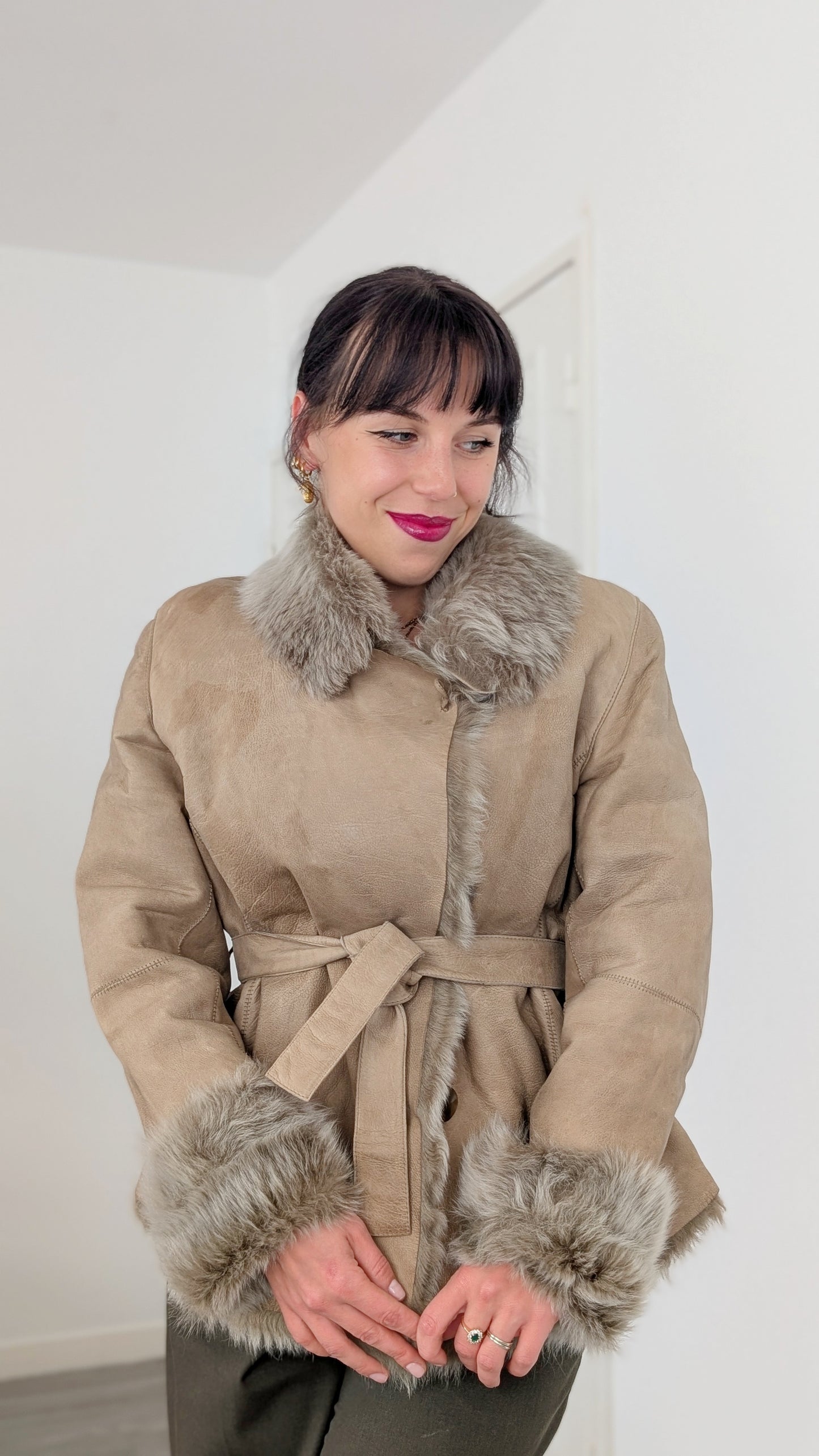 Manteau agneau retourné T40