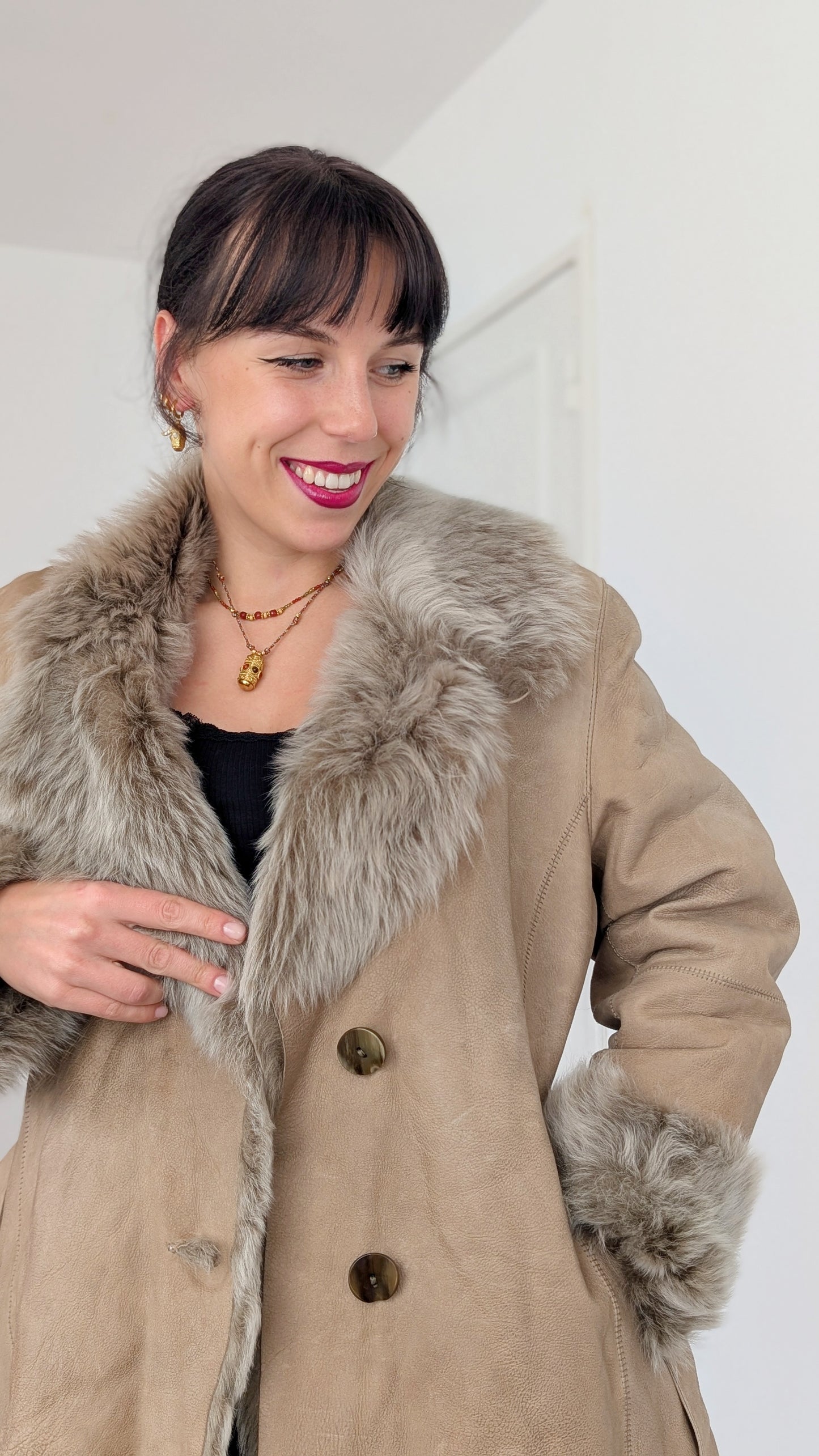 Manteau agneau retourné T40