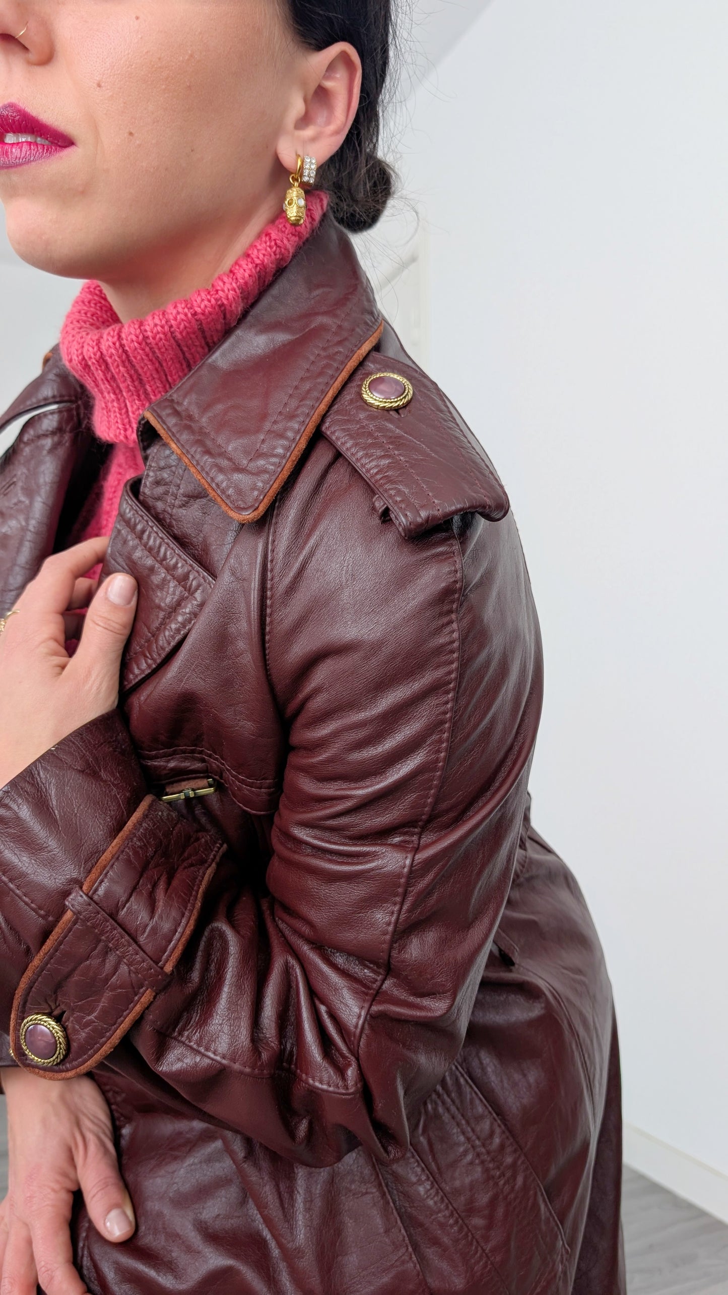 Trench en cuir 1980 T38