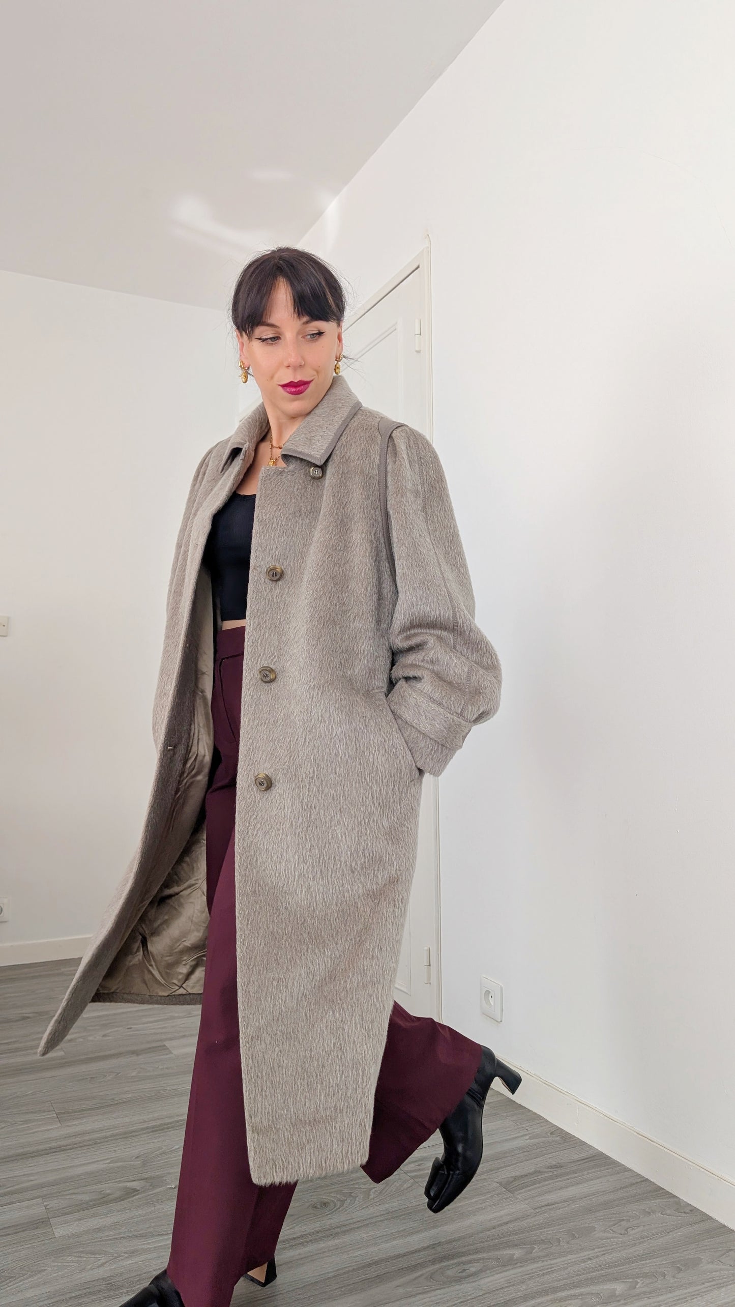 Manteau 1980 pure laine T38-40