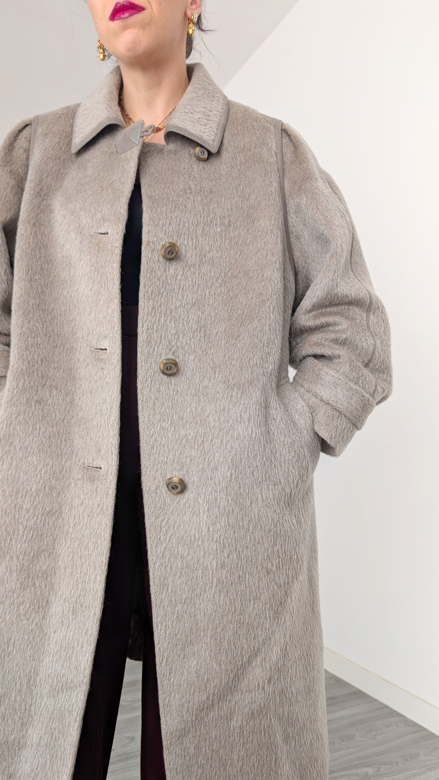 Manteau 1980 pure laine T38-40