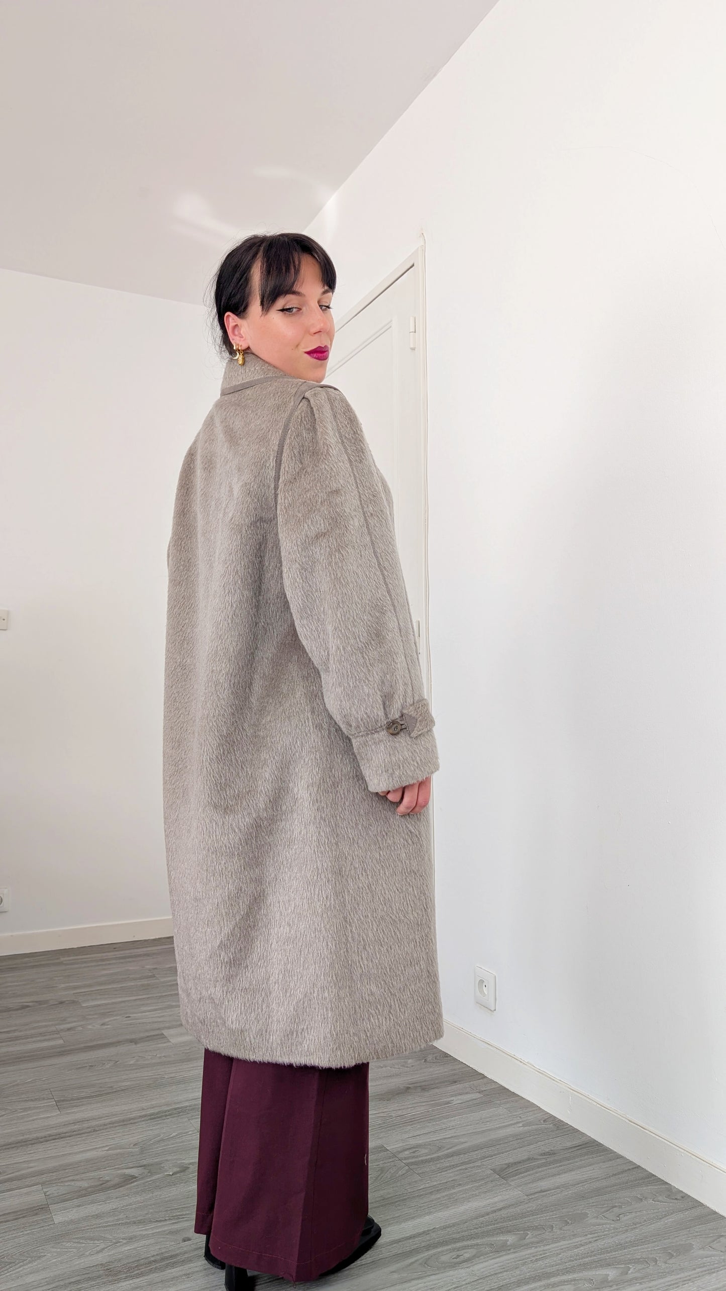 Manteau 1980 pure laine T38-40