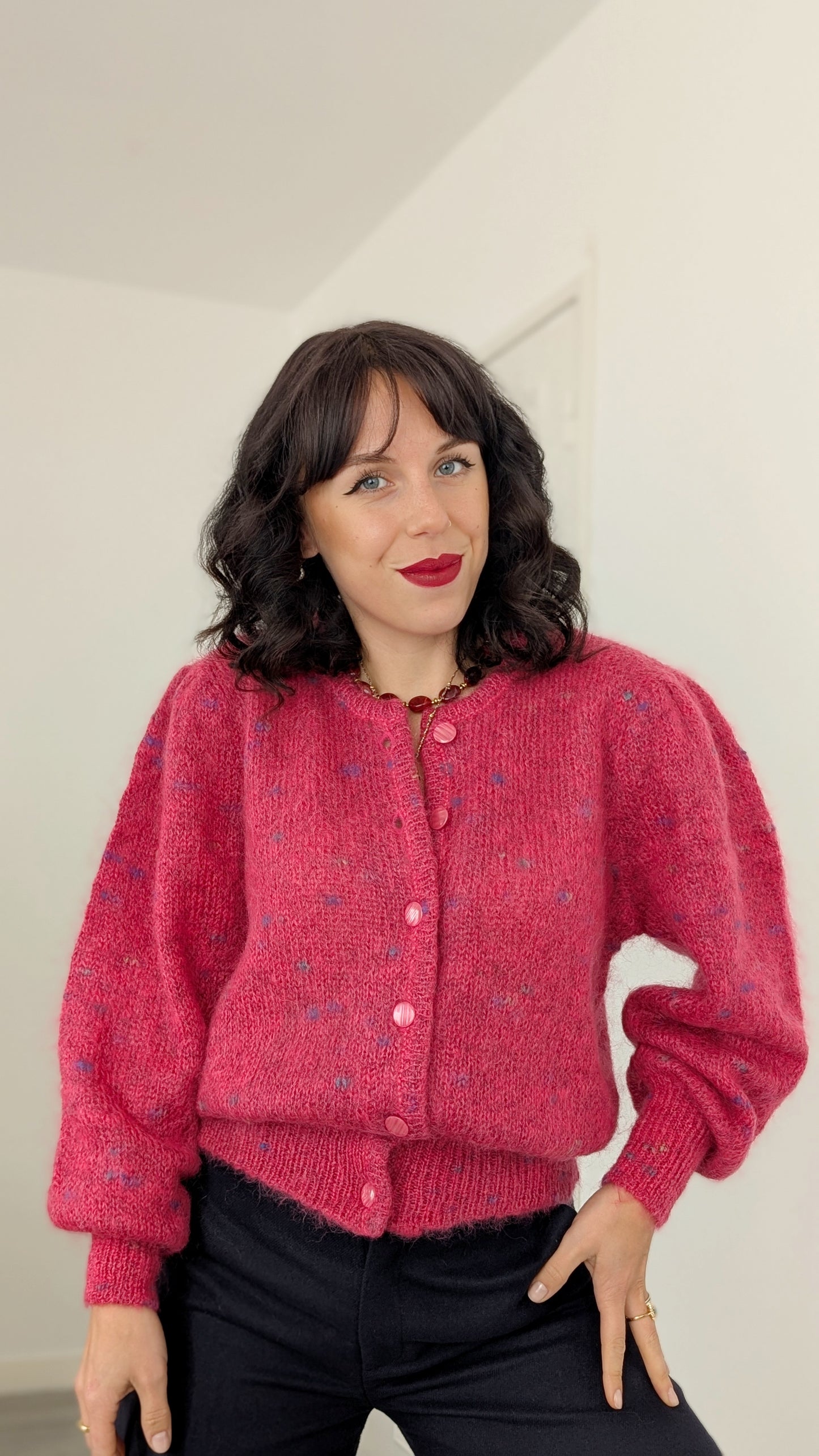 Cardigan 80s laine T40-42