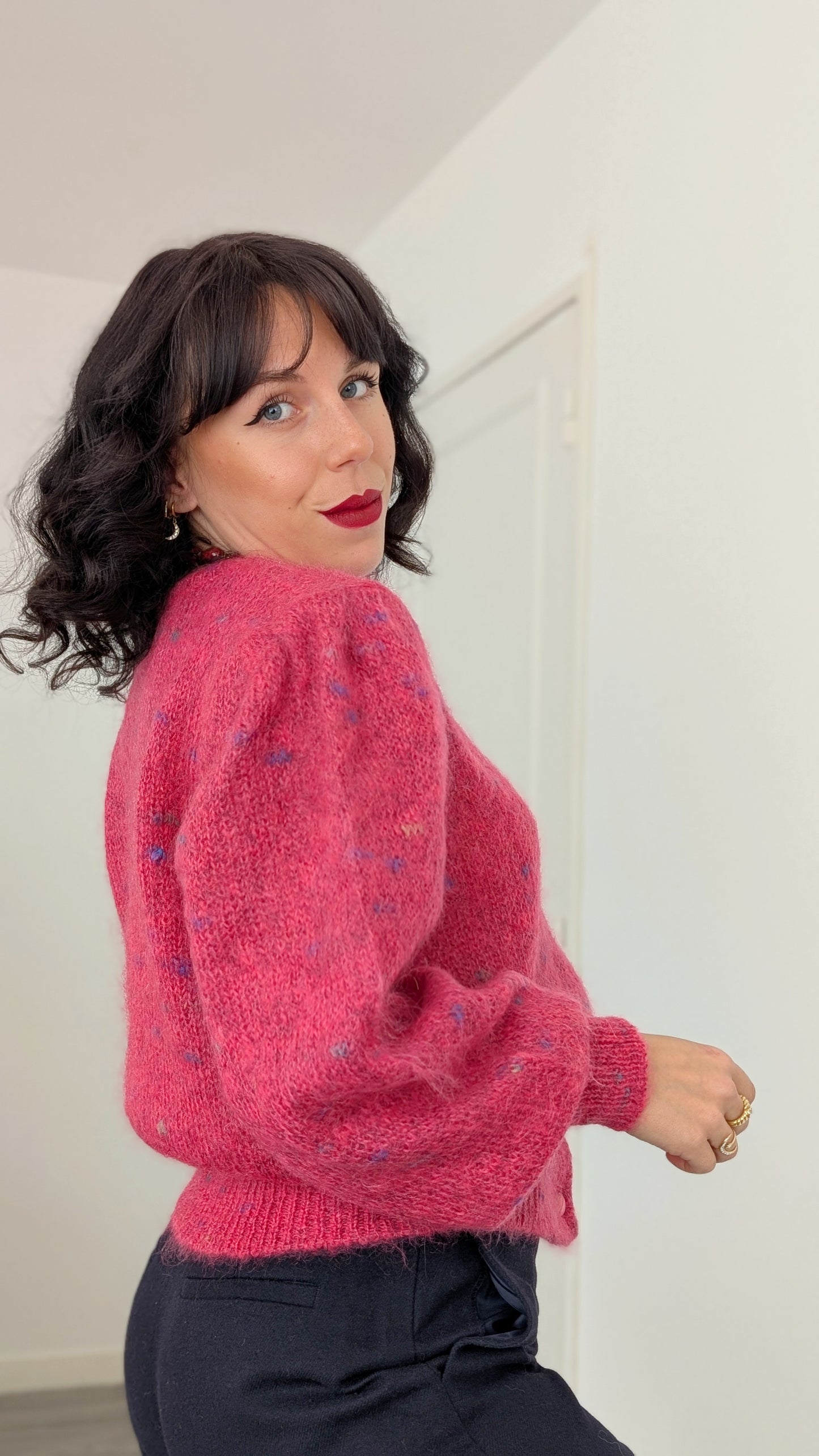 Cardigan 80s laine T40-42