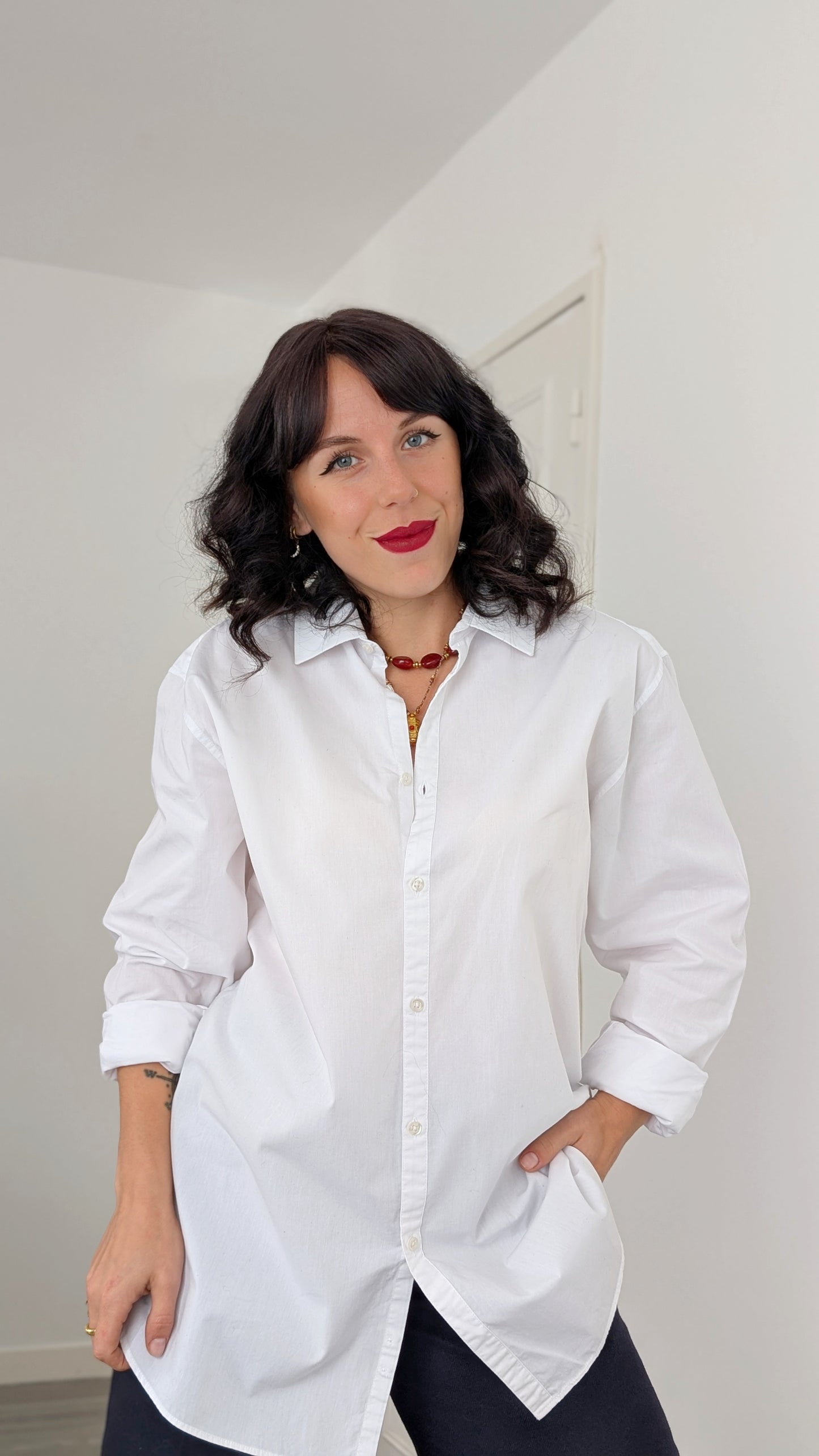 Chemise coton masculine jusqu'à T44-46