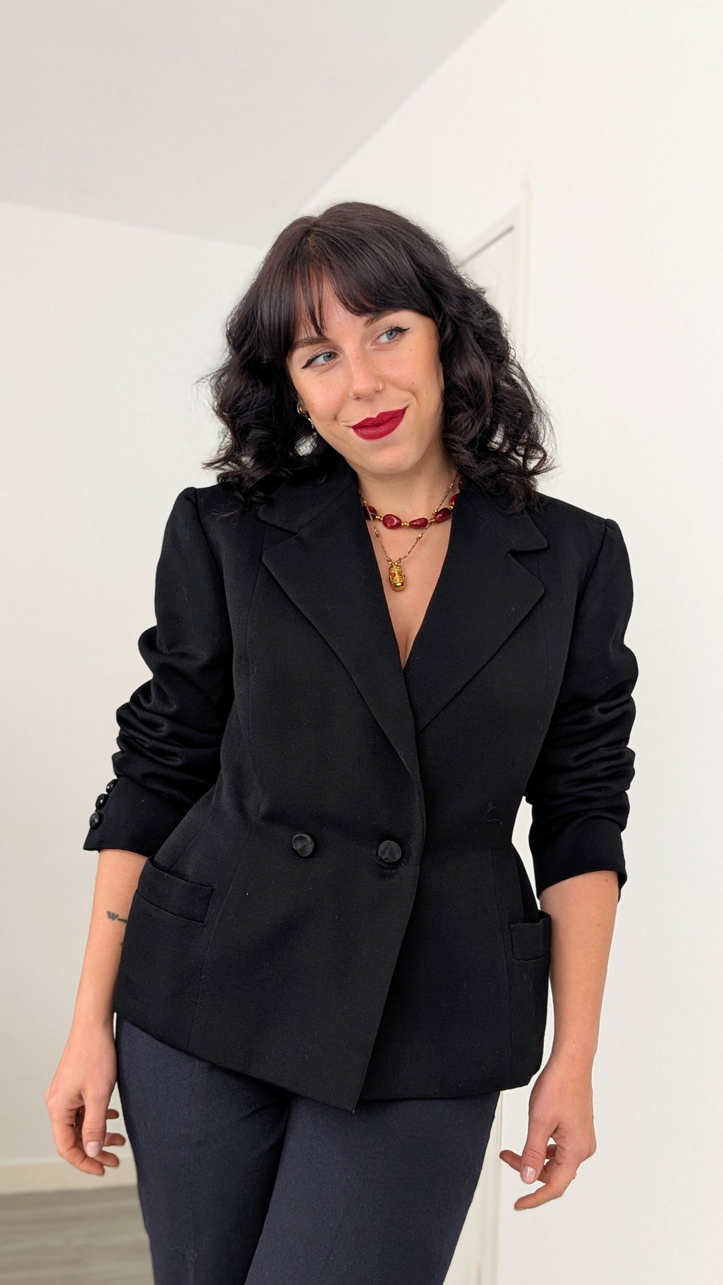 Blazer structuré laine 60s T38