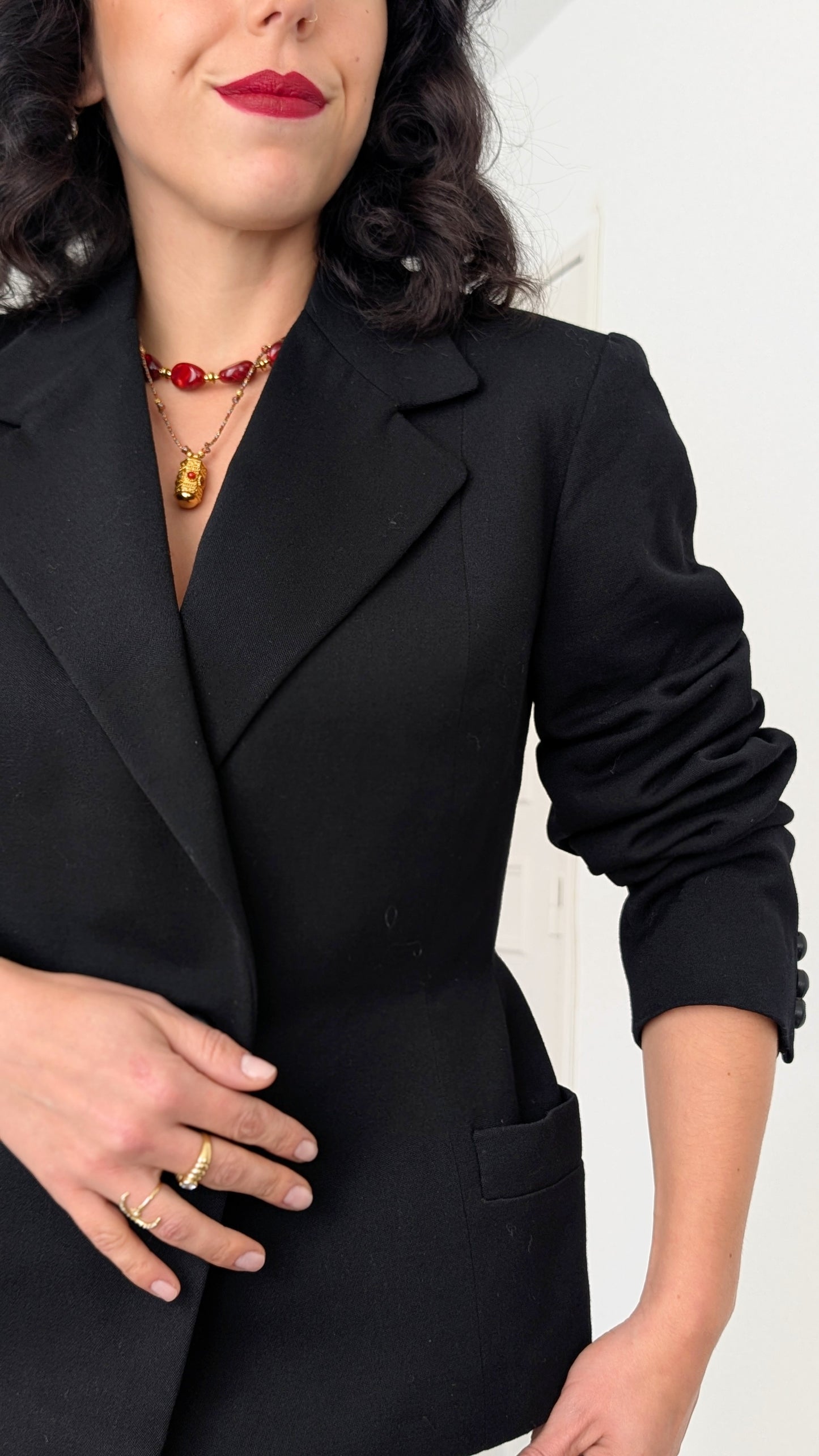 Blazer structuré laine 60s T38