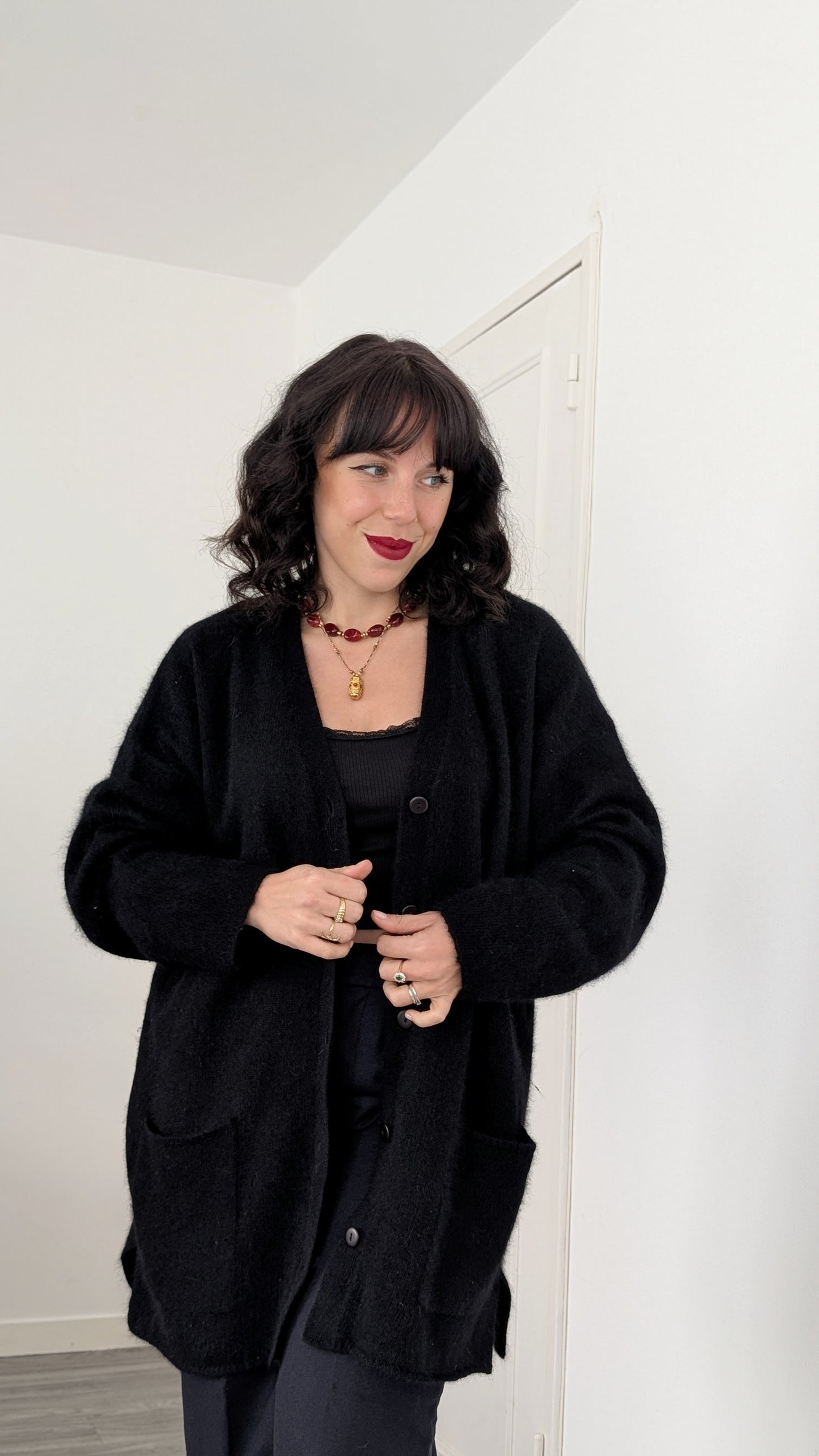 Cardigan laine et angora doux du 34 au 44