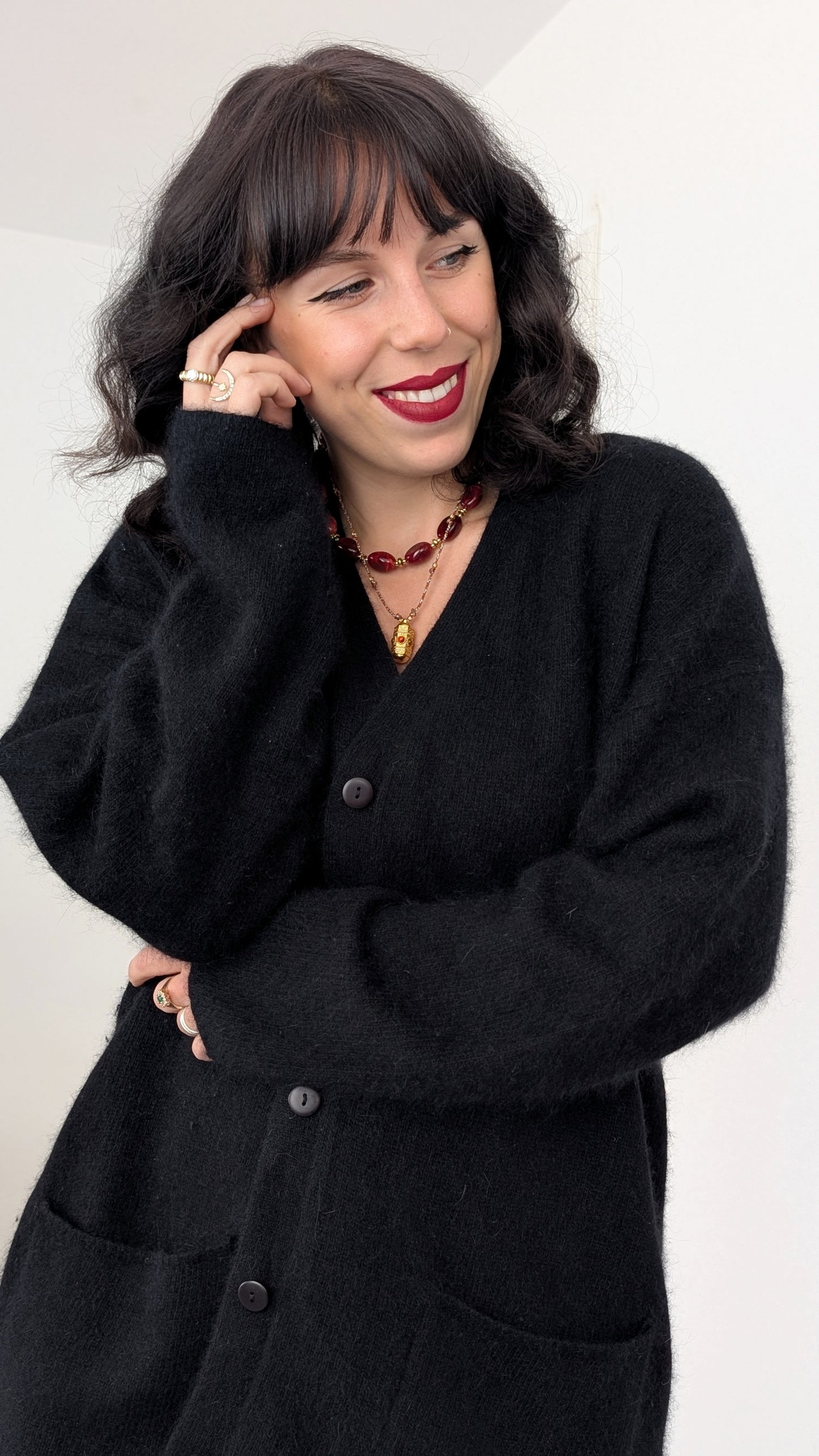 Cardigan laine et angora doux du 34 au 44