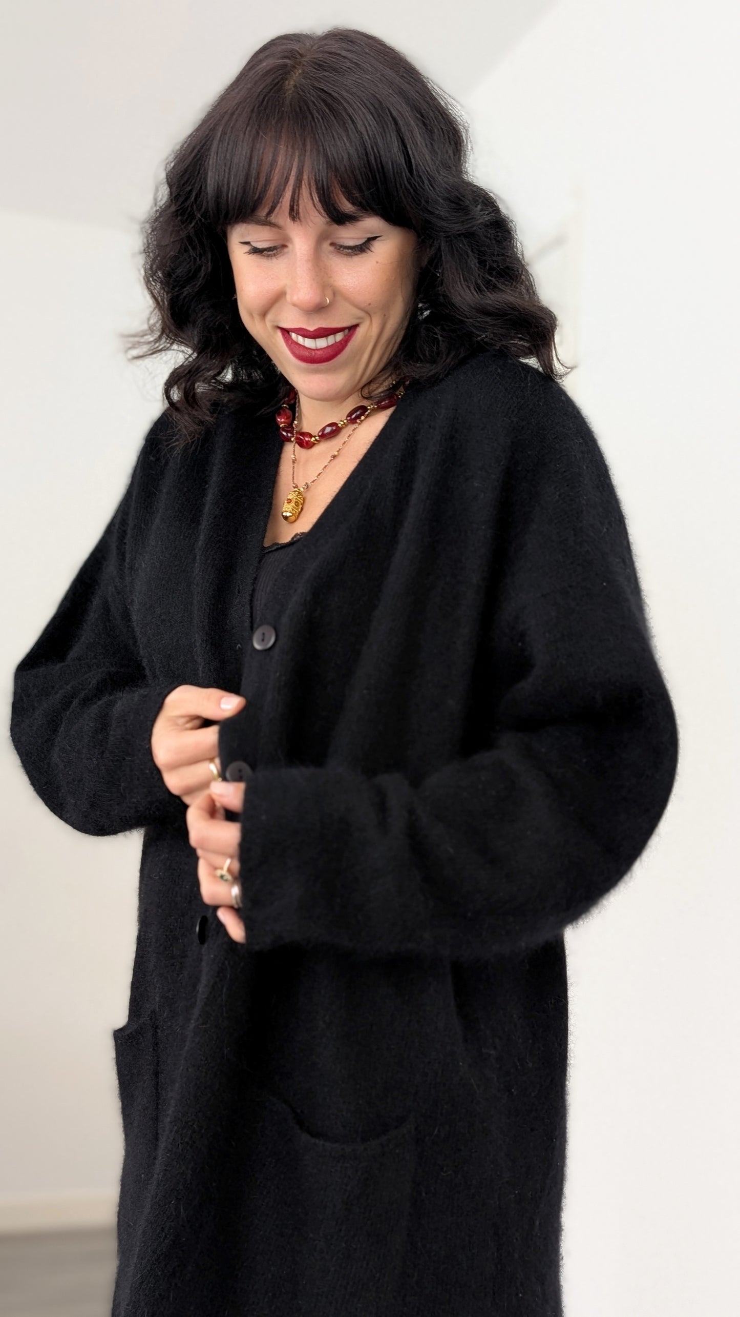 Cardigan laine et angora doux du 34 au 44