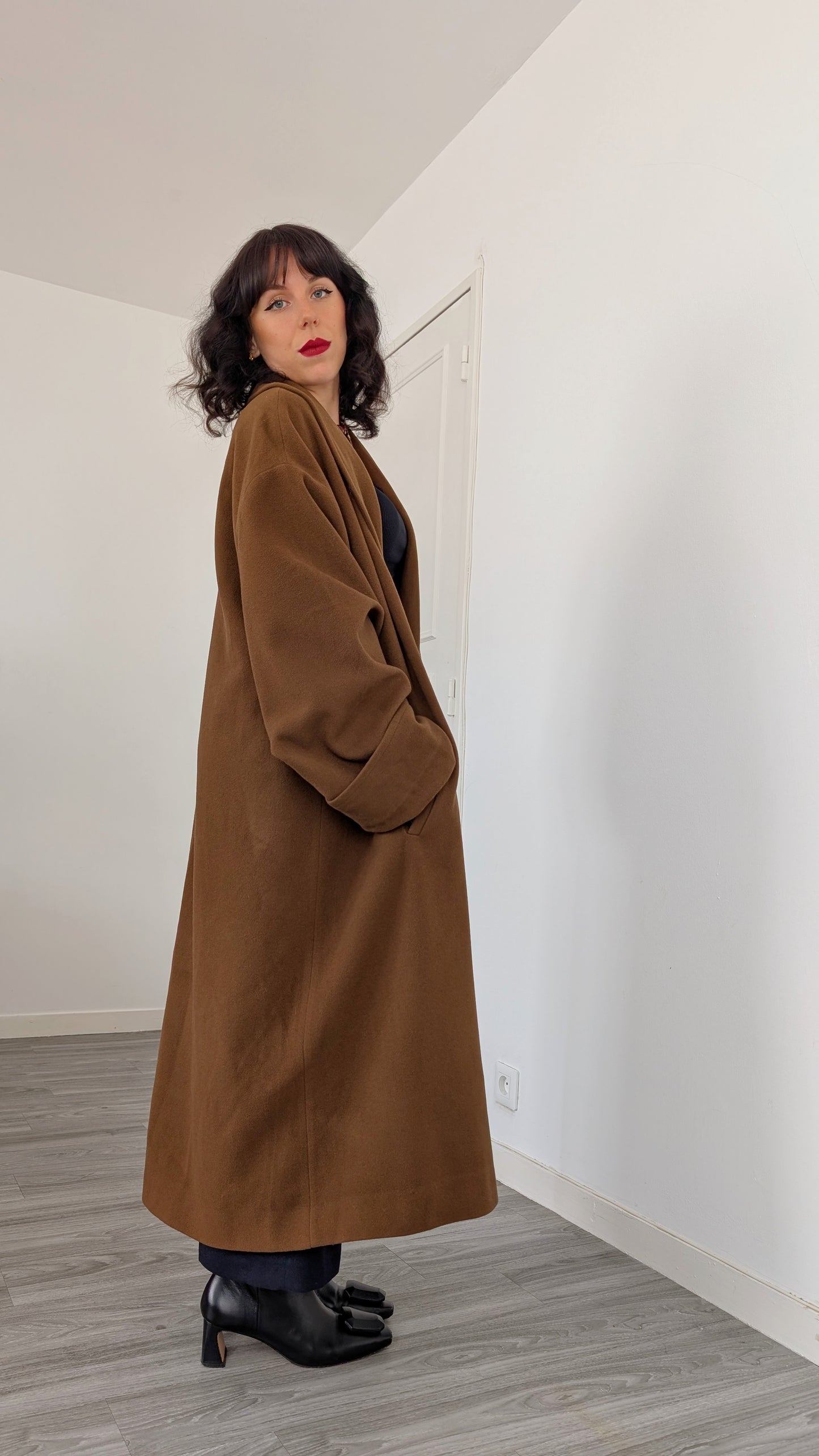 Manteau pure laine taille unique