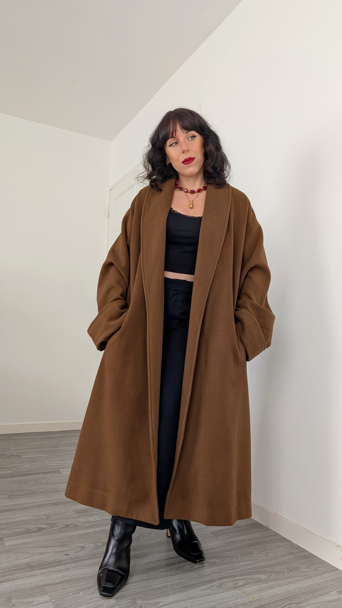 Manteau pure laine taille unique