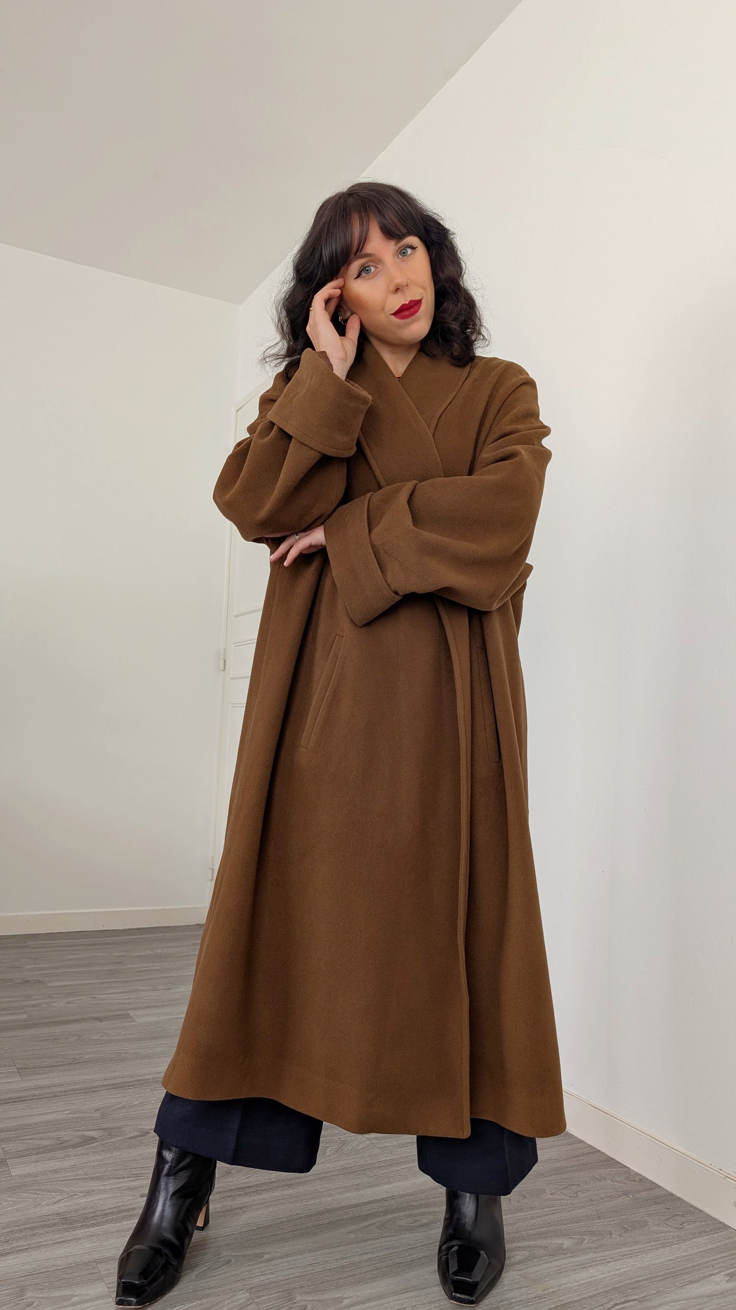 Manteau pure laine taille unique