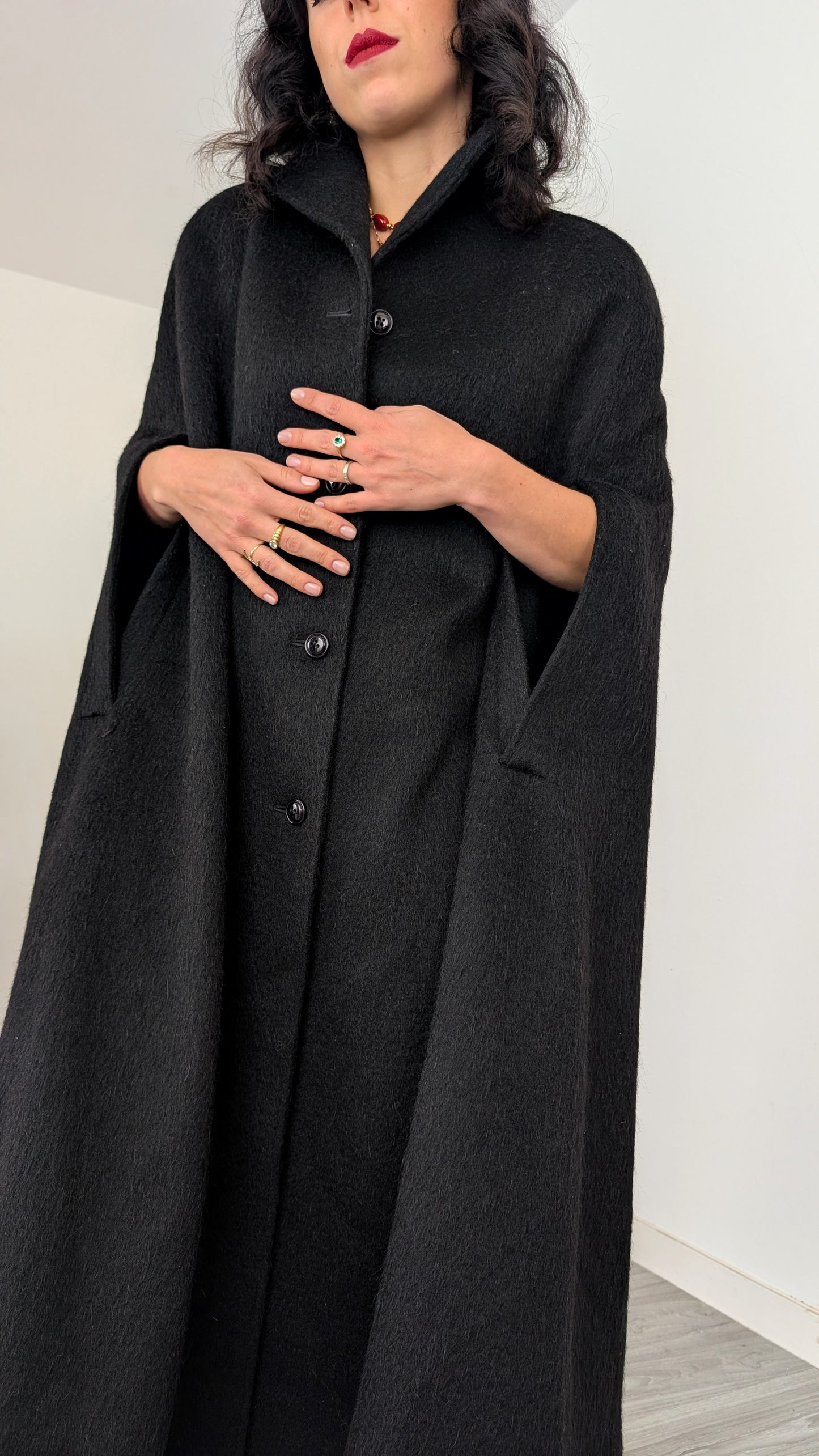 Cape 60s laine et mohair taille jusqu'à 38-40