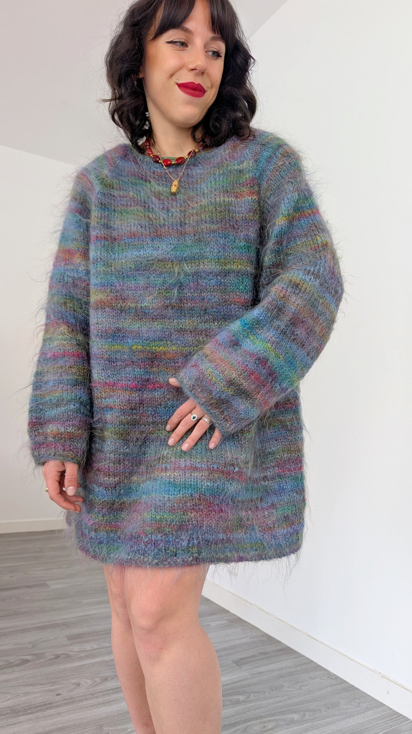 Robe/pull laine mohair taille du 34 au 40