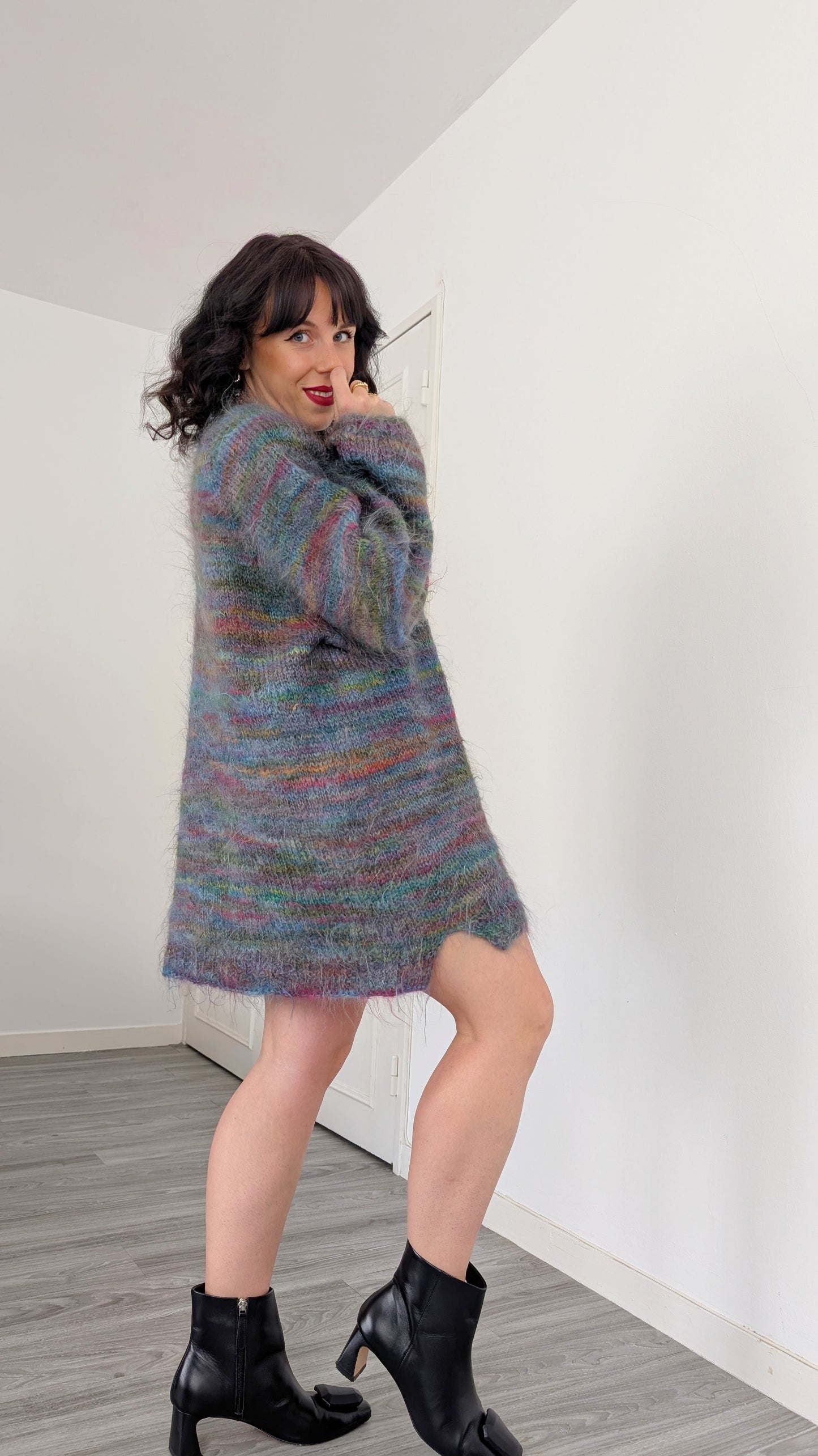 Robe/pull laine mohair taille du 34 au 40