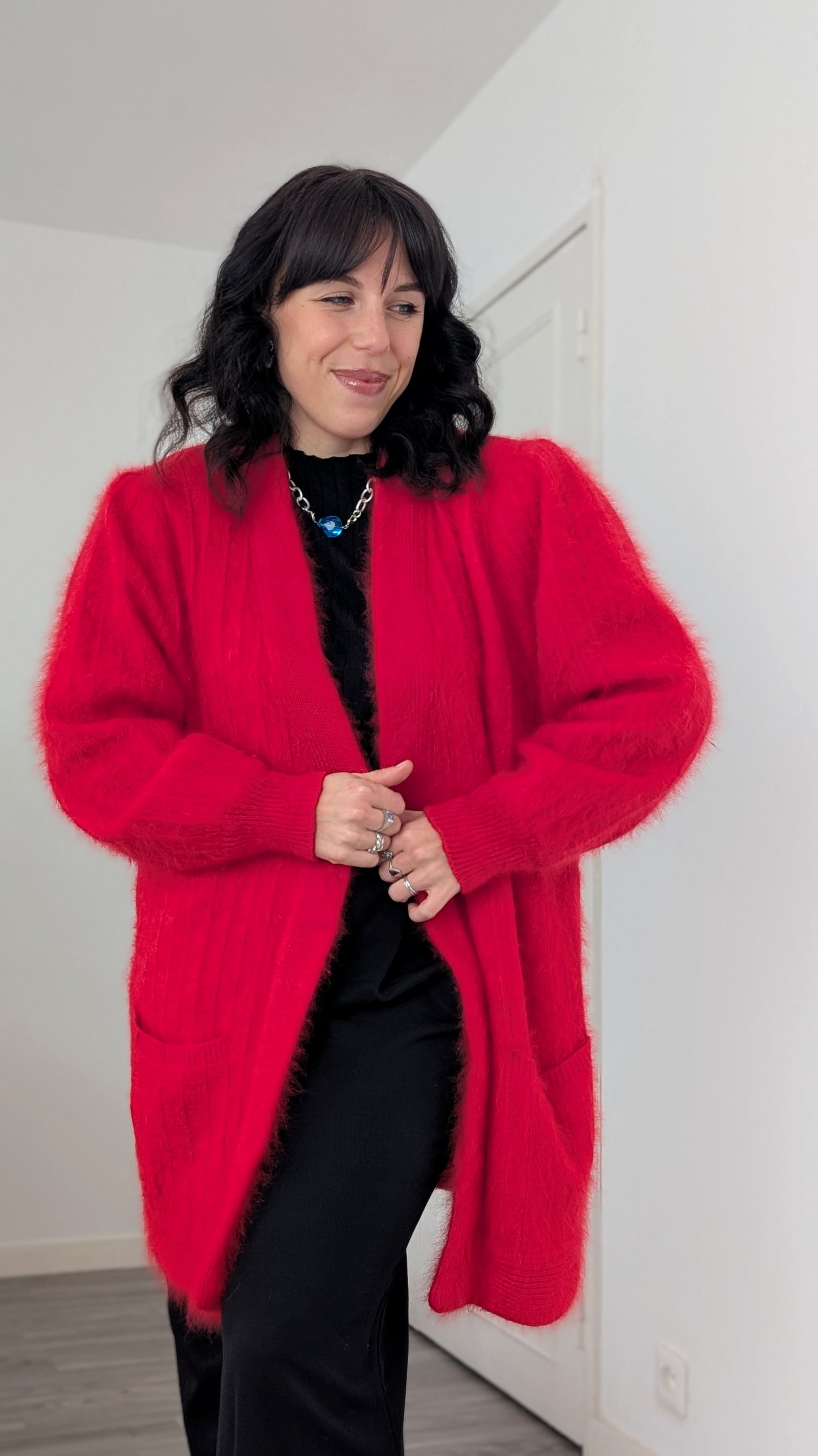 Cardigan angora 80s T40-42