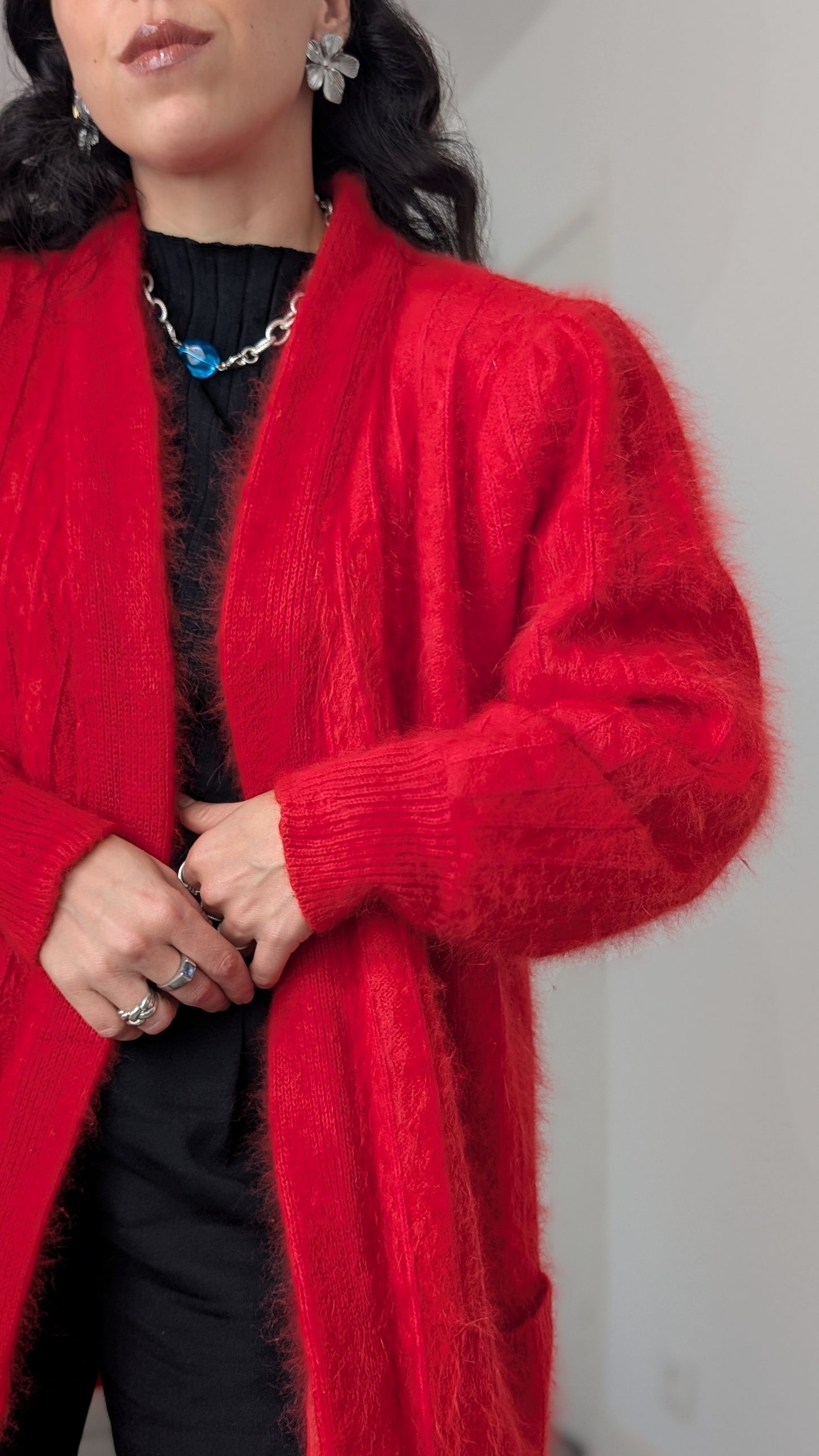 Cardigan angora 80s T40-42