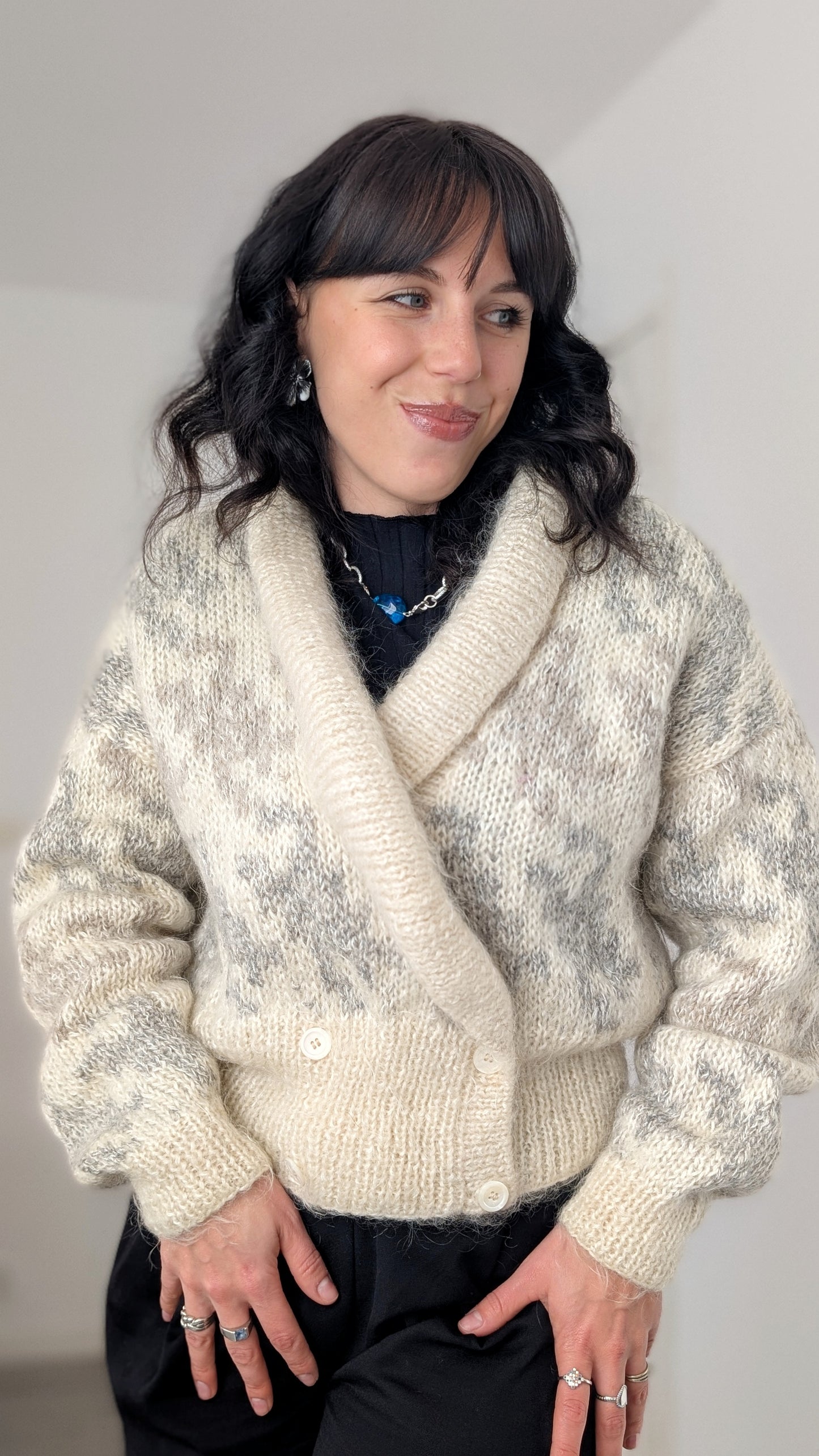 Cardigan 90s mohair T40-42