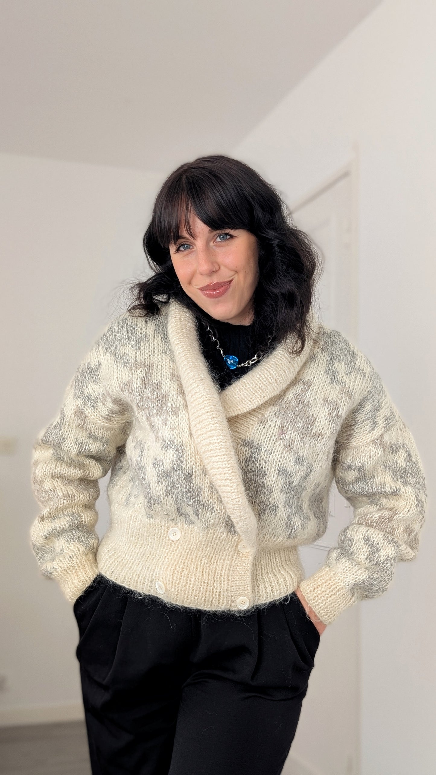 Cardigan 90s mohair T40-42