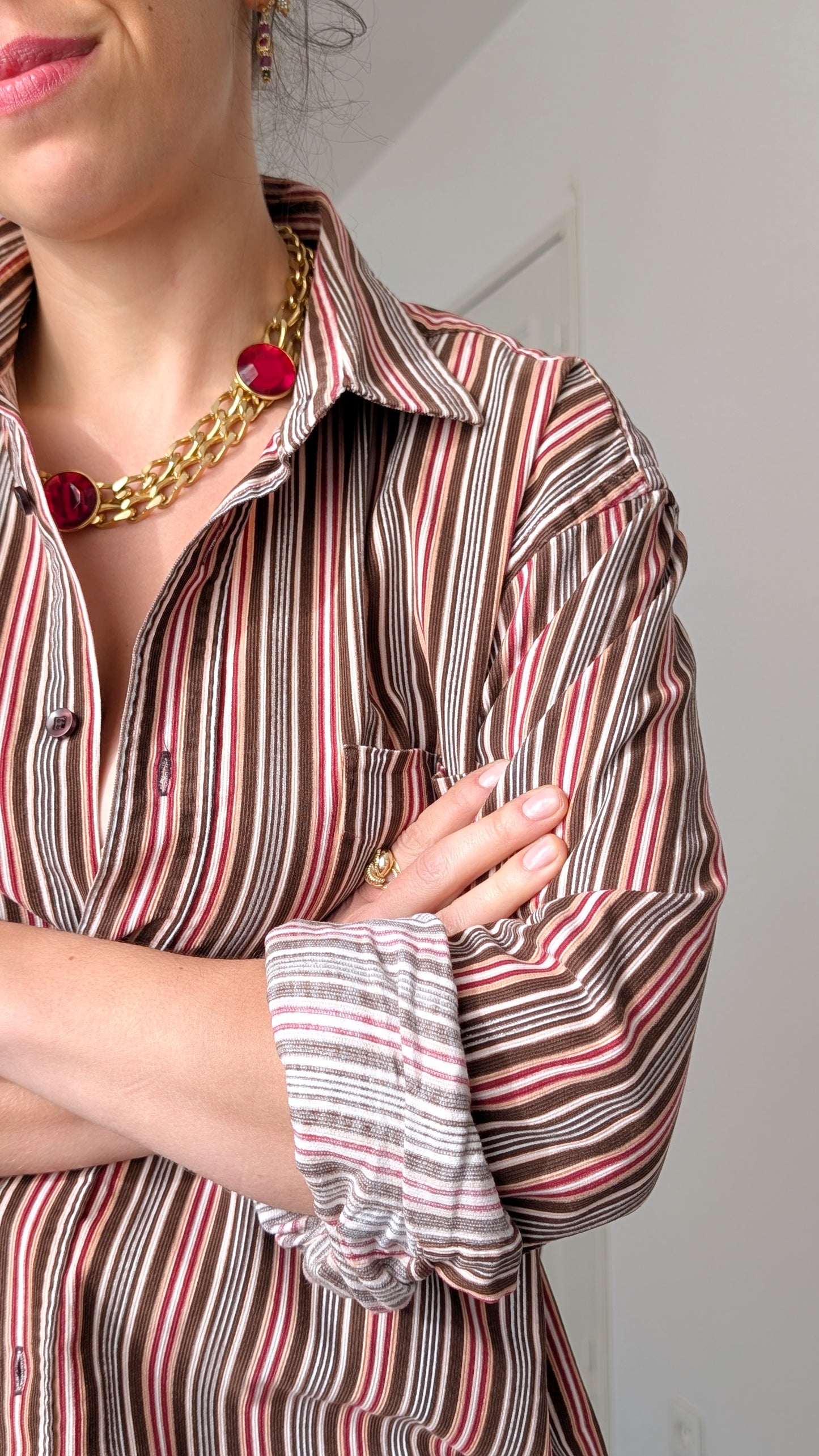 Chemise velours de coton jusqu'à 44