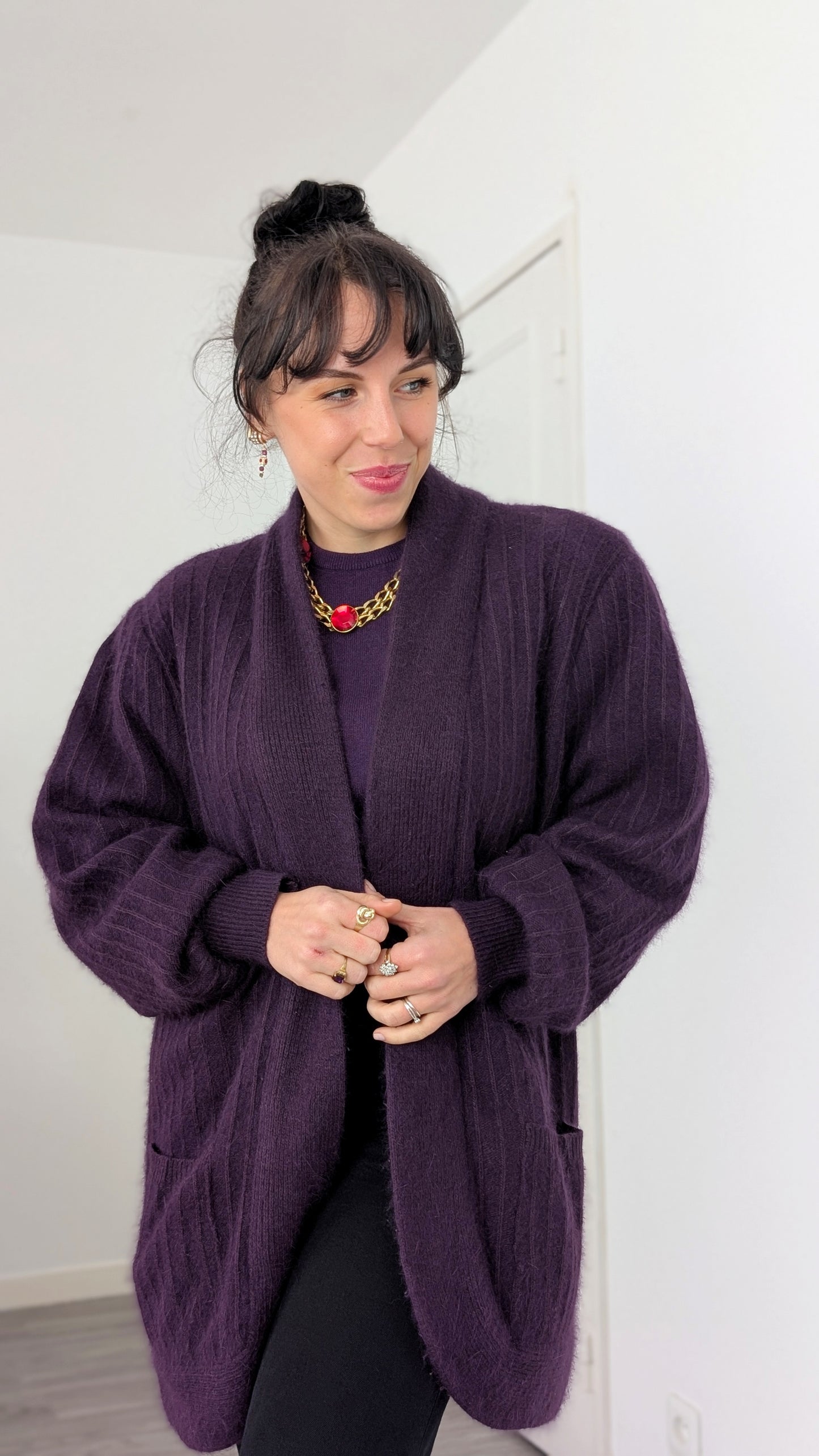 Cardigan angora 80s T40-42