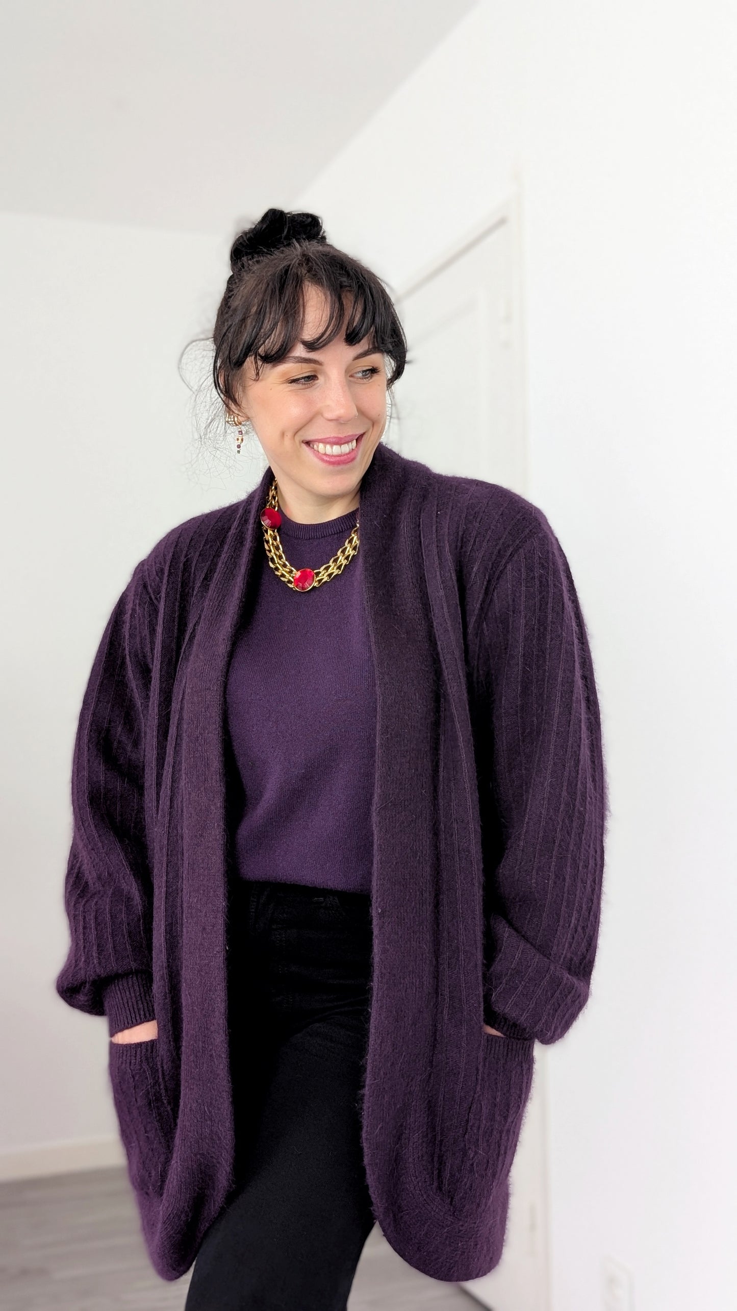 Cardigan angora 80s T40-42