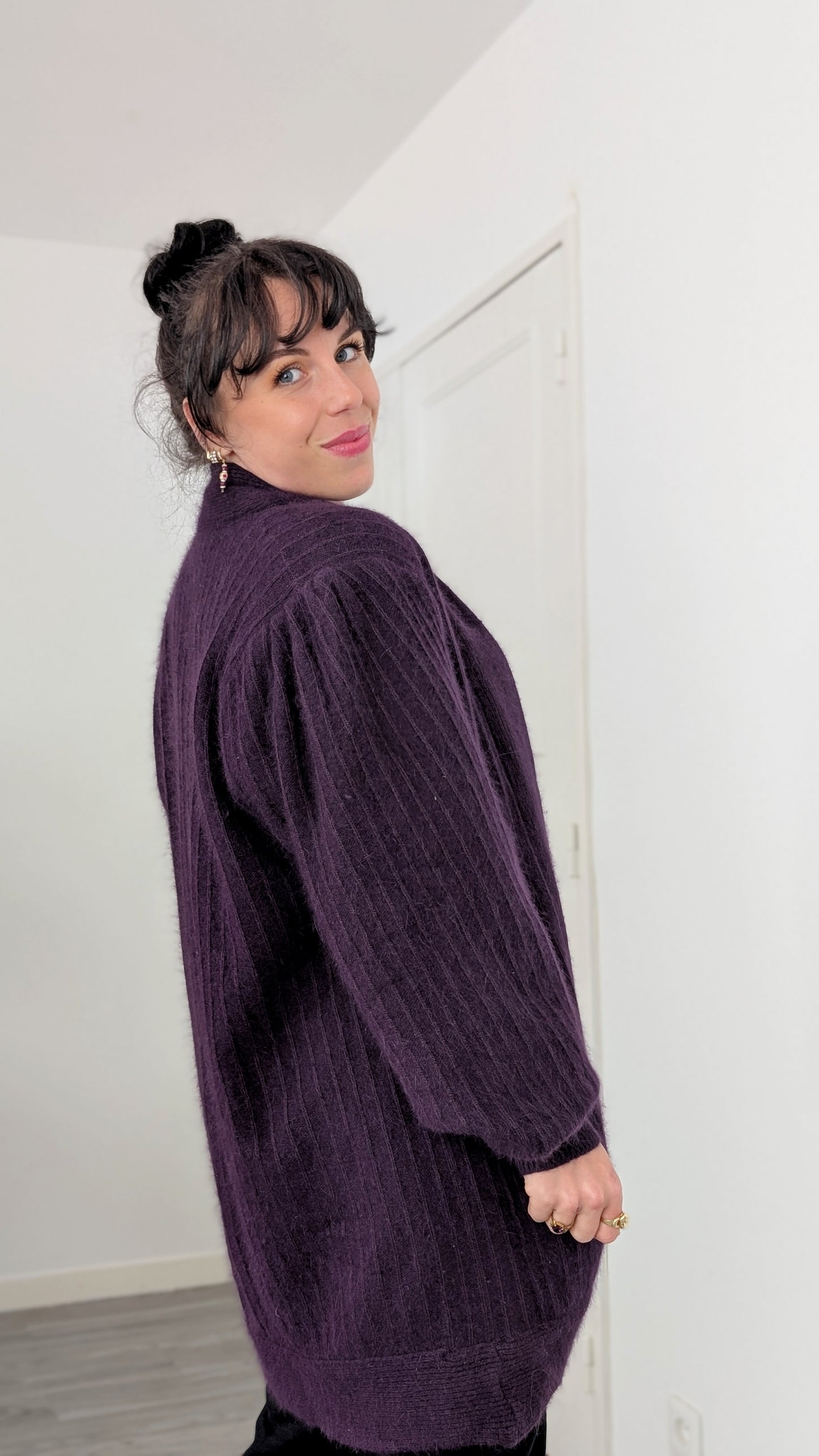 Cardigan angora 80s T40-42