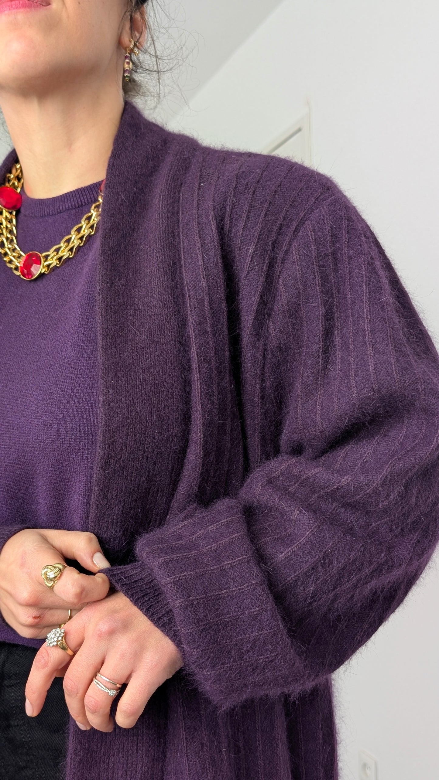 Cardigan angora 80s T40-42