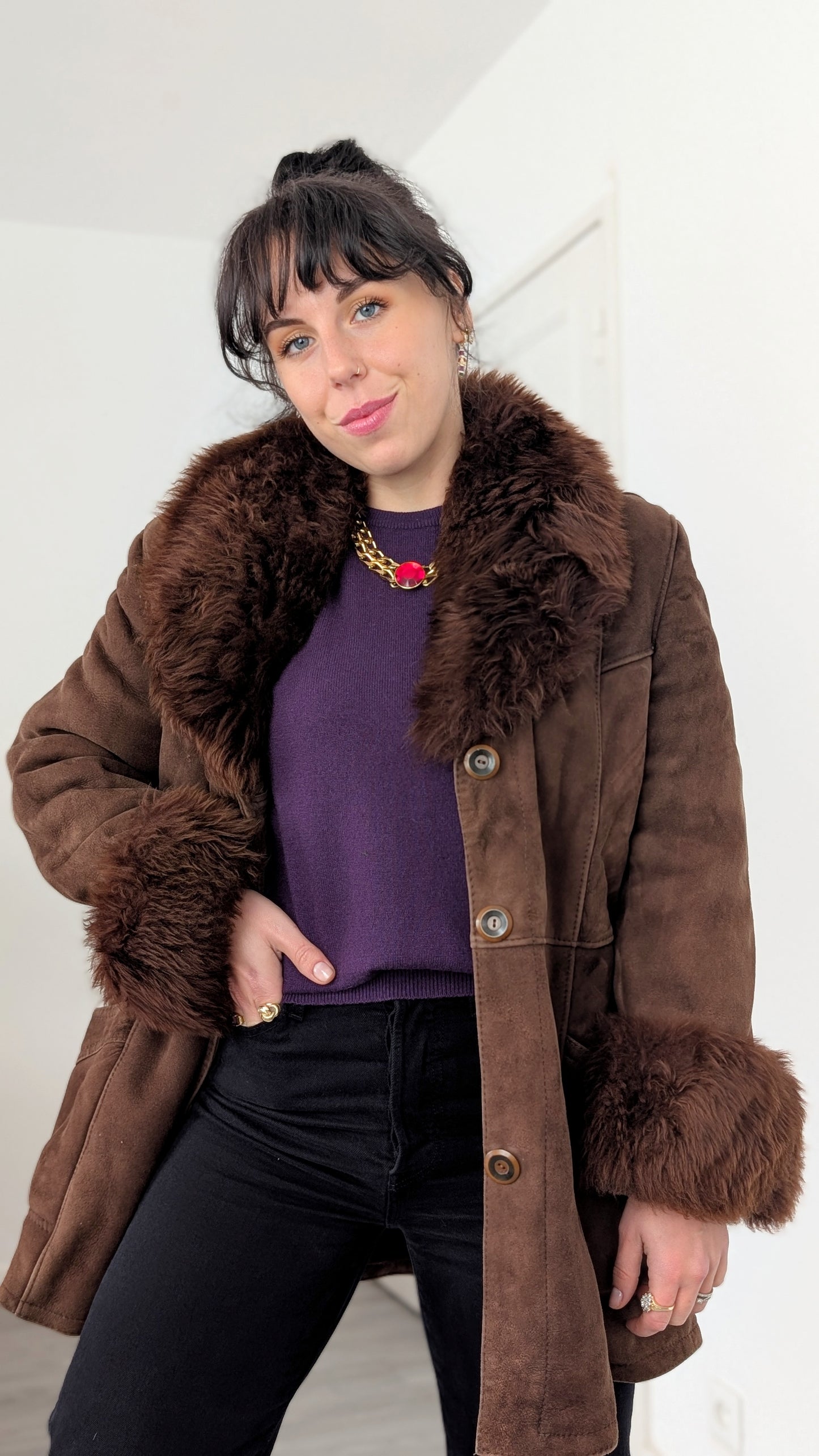 Manteau peau lainée T38-40