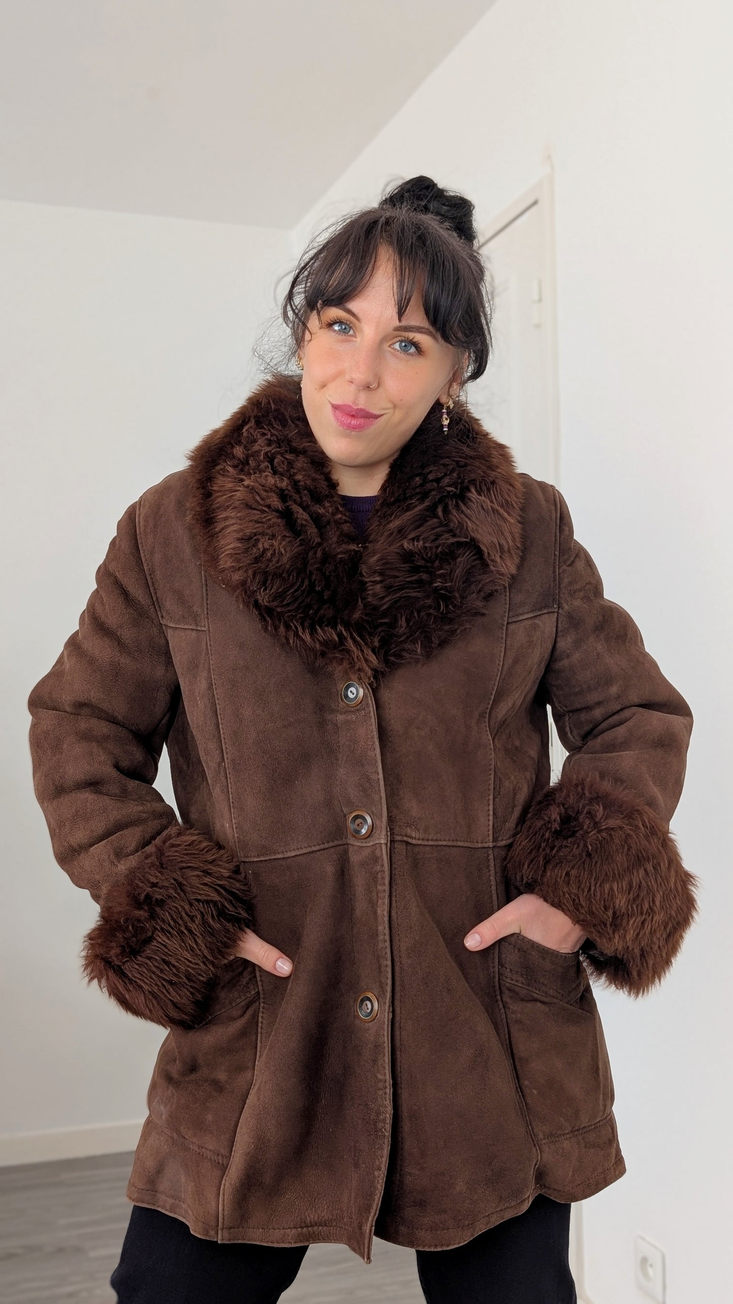 Manteau peau lainée T38-40