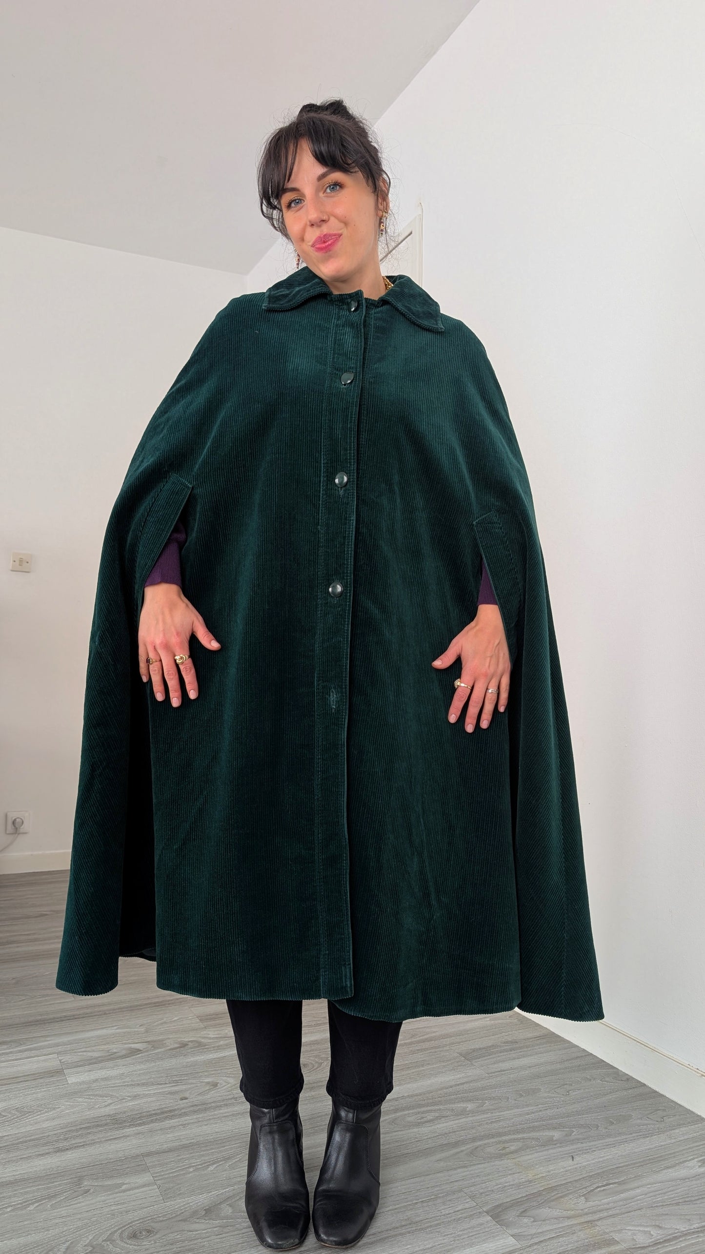 Cape velours de coton 70s taille unique