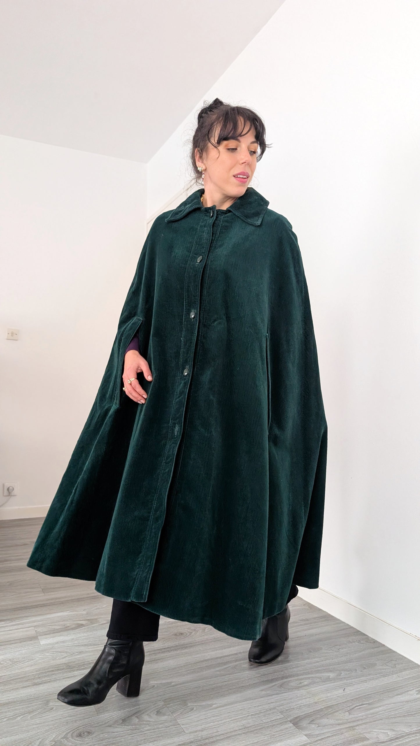 Cape velours de coton 70s taille unique