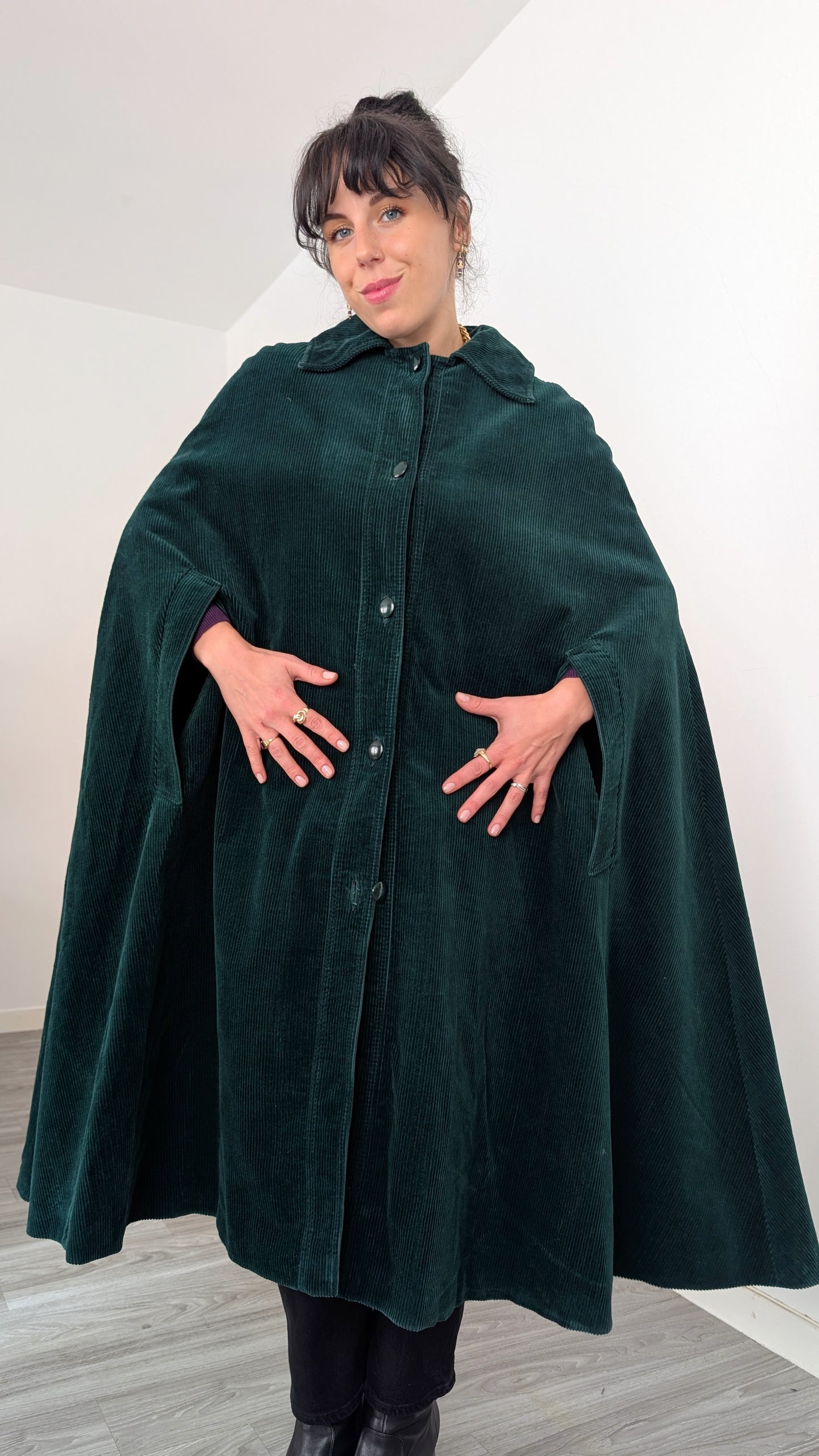 Cape velours de coton 70s taille unique