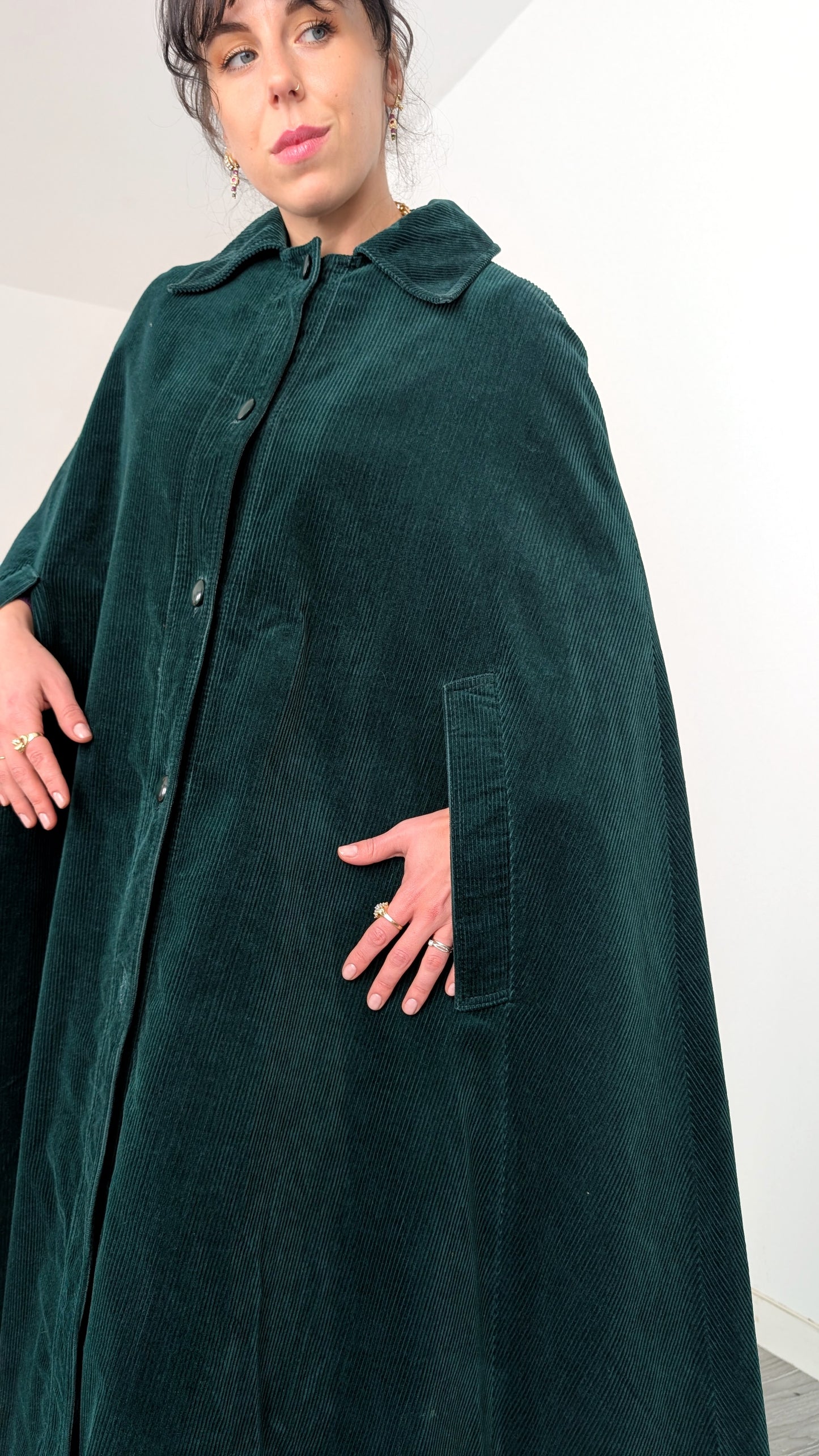 Cape velours de coton 70s taille unique